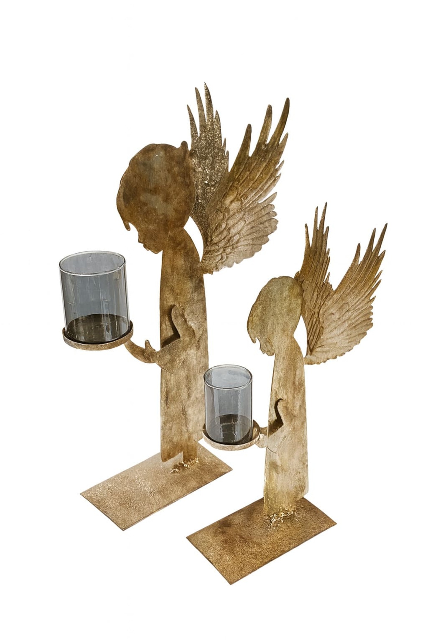 Aufsteller Engel Windlicht EisenGlas 37
