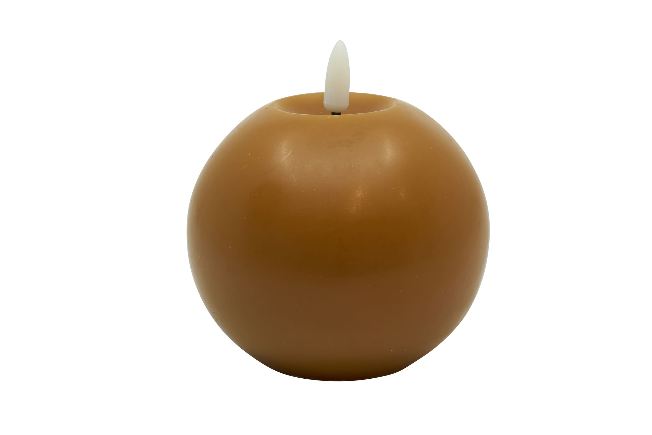 LED Kugelkerze caramel smooth 10x8,5