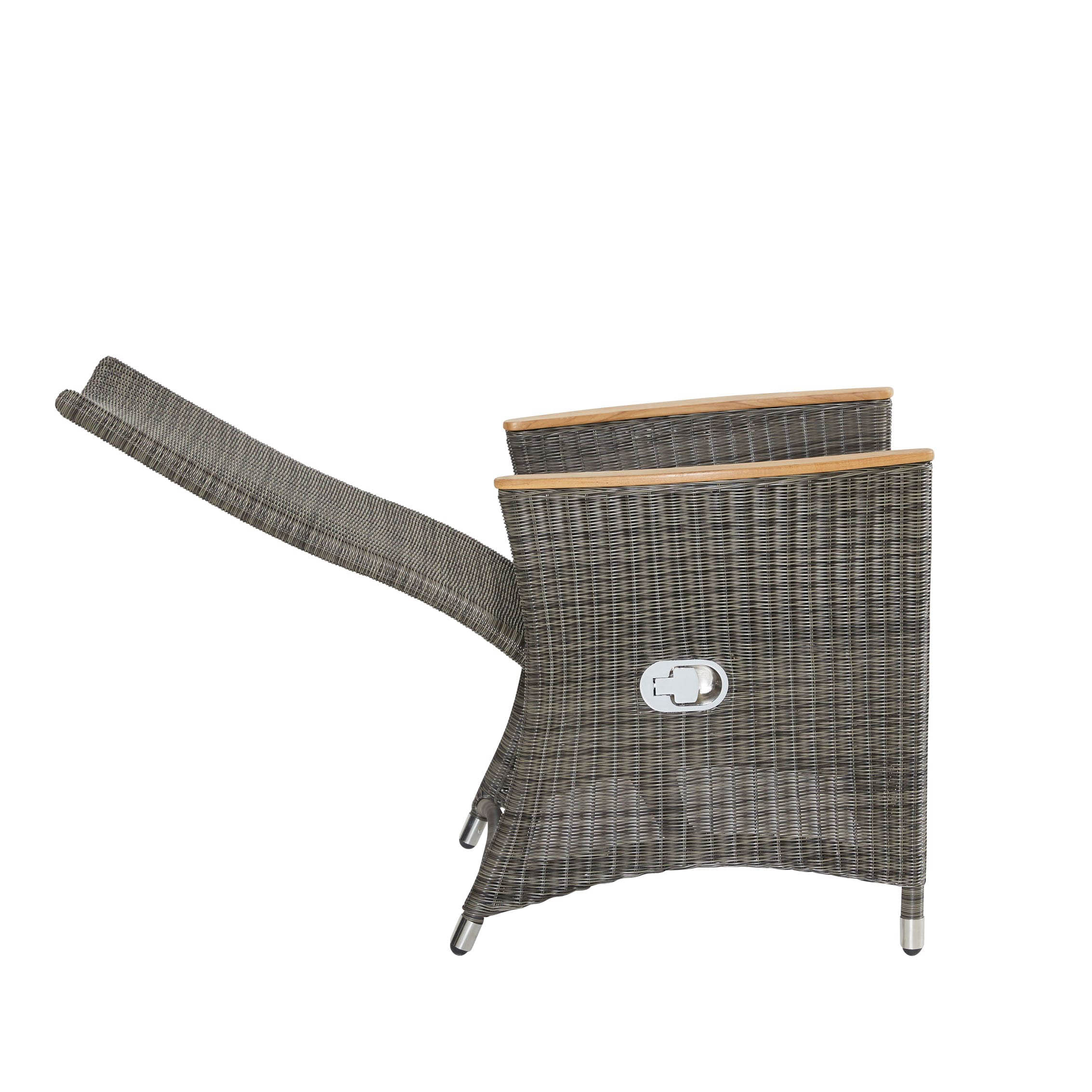 Chelsea Pos.stuhl m/Teakarml.,grey/black neu