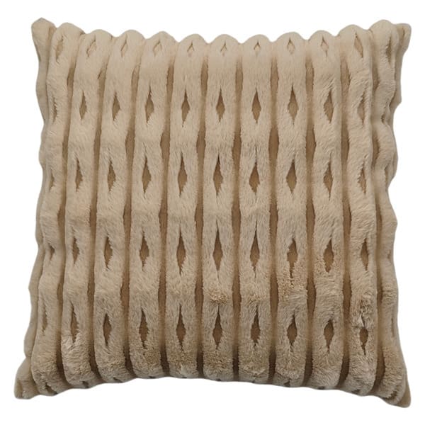 Dekokissen gemustert Fell beige 50x50