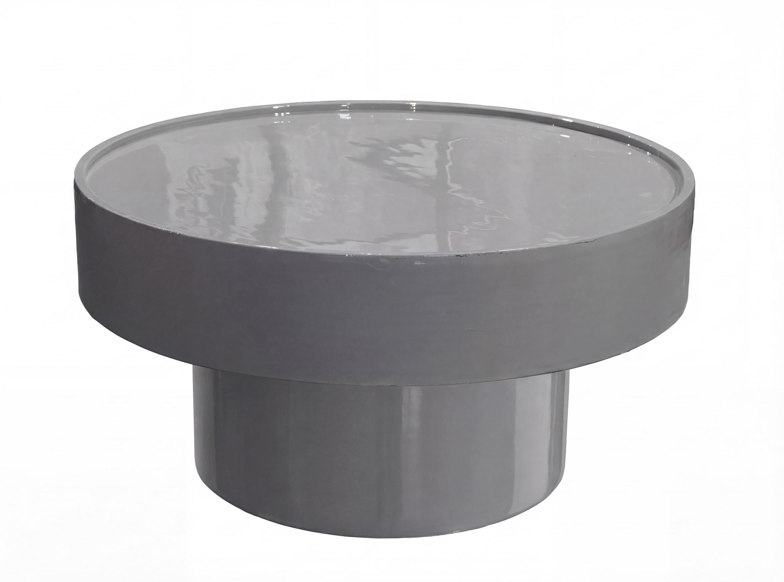 Couchtisch Eisen emailiert grau 60x60x36cm