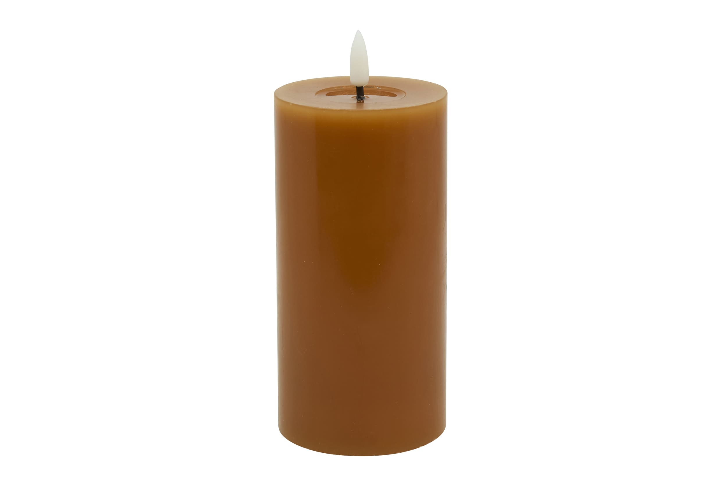 LED Stumpenkerze caramel smooth 7,5x15