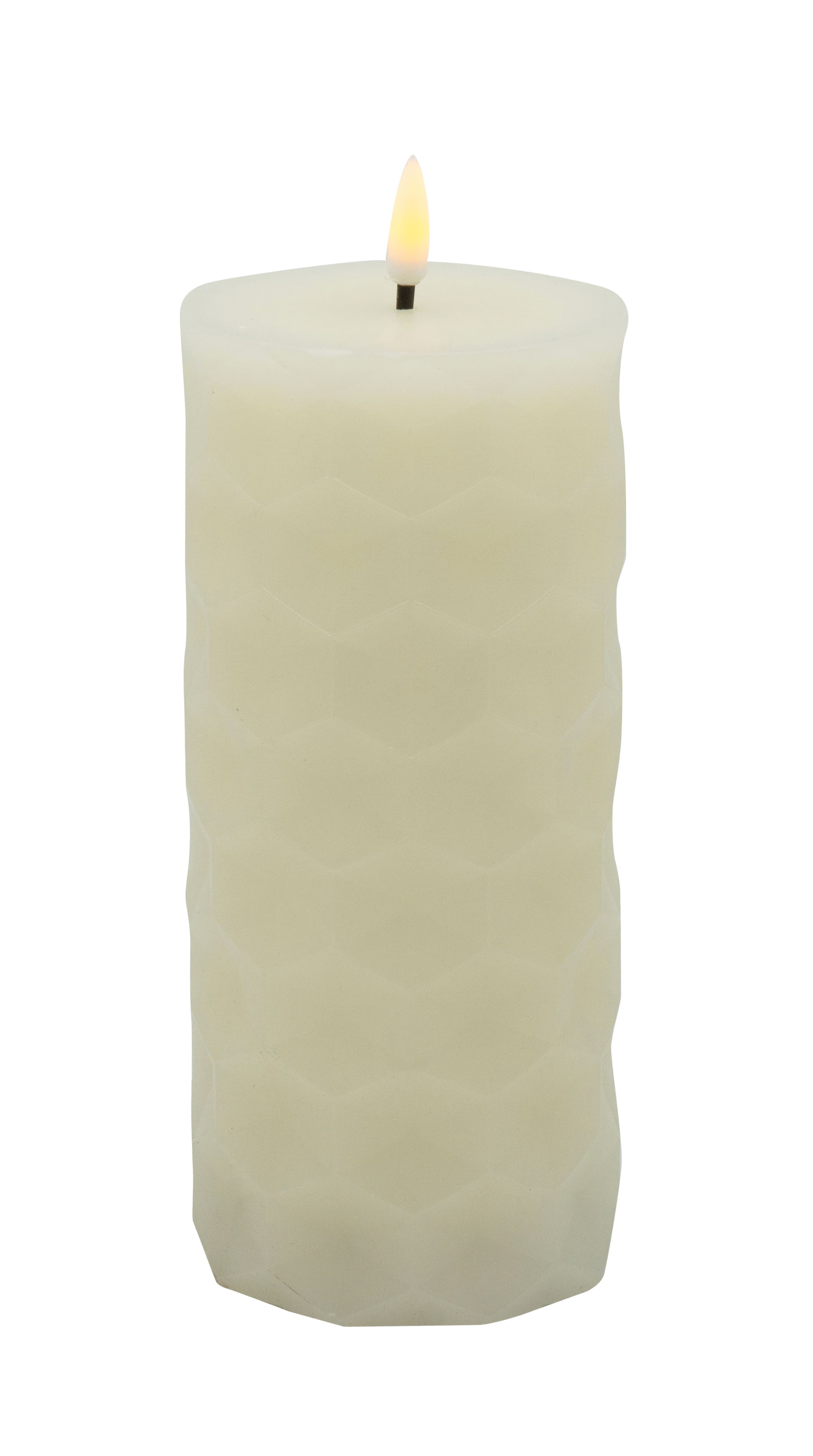 LED Wabenmuster cream smooth 8x18