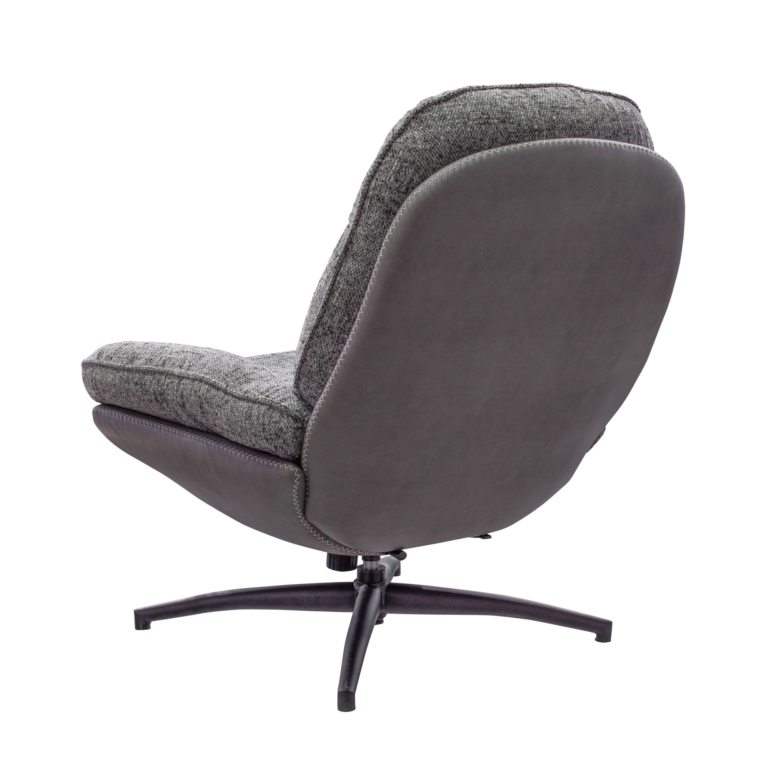 Drehsessel und Hocker Rockdale Bezug Webstoff grau mix