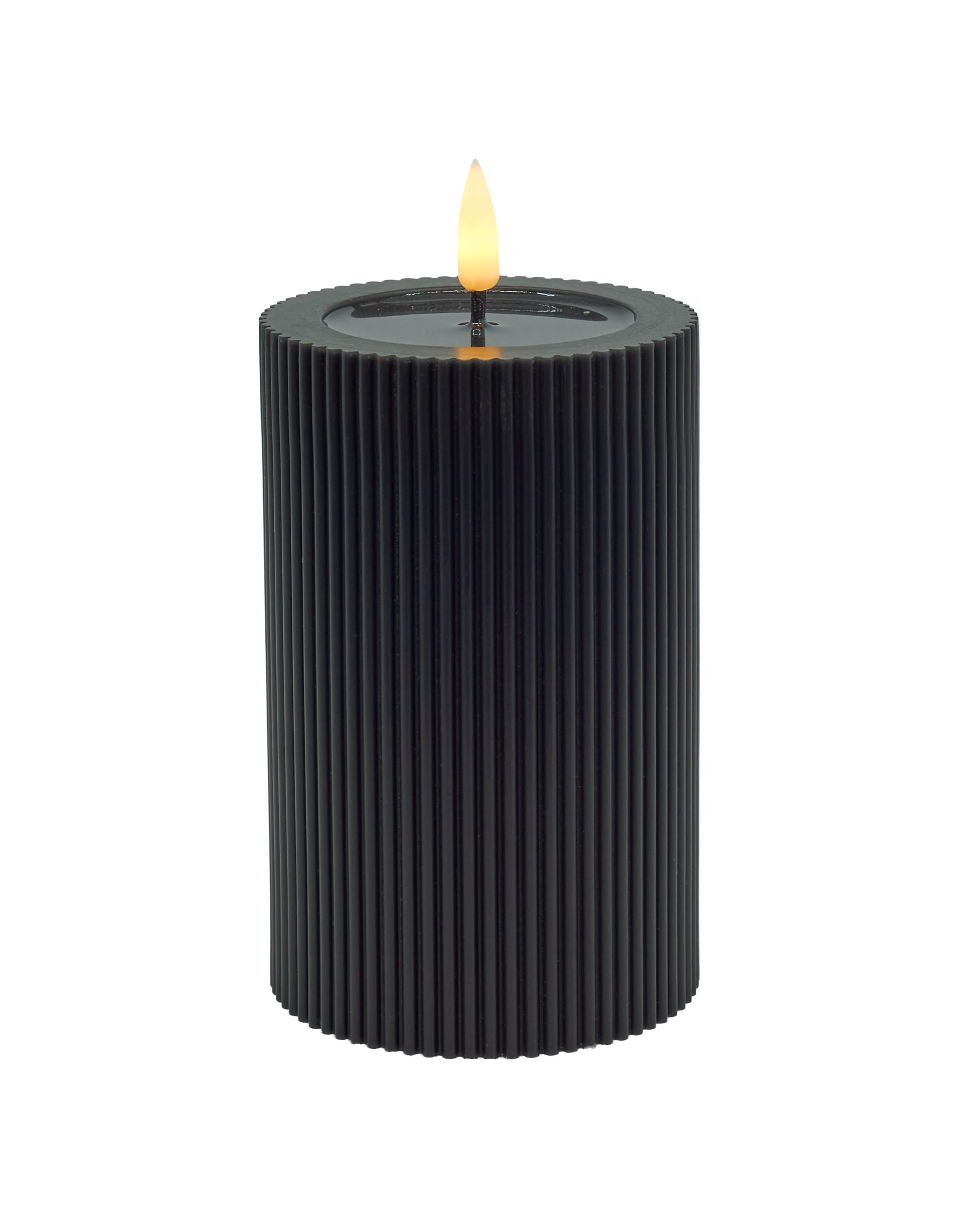 LED Stumpenkerze summer black 8x15