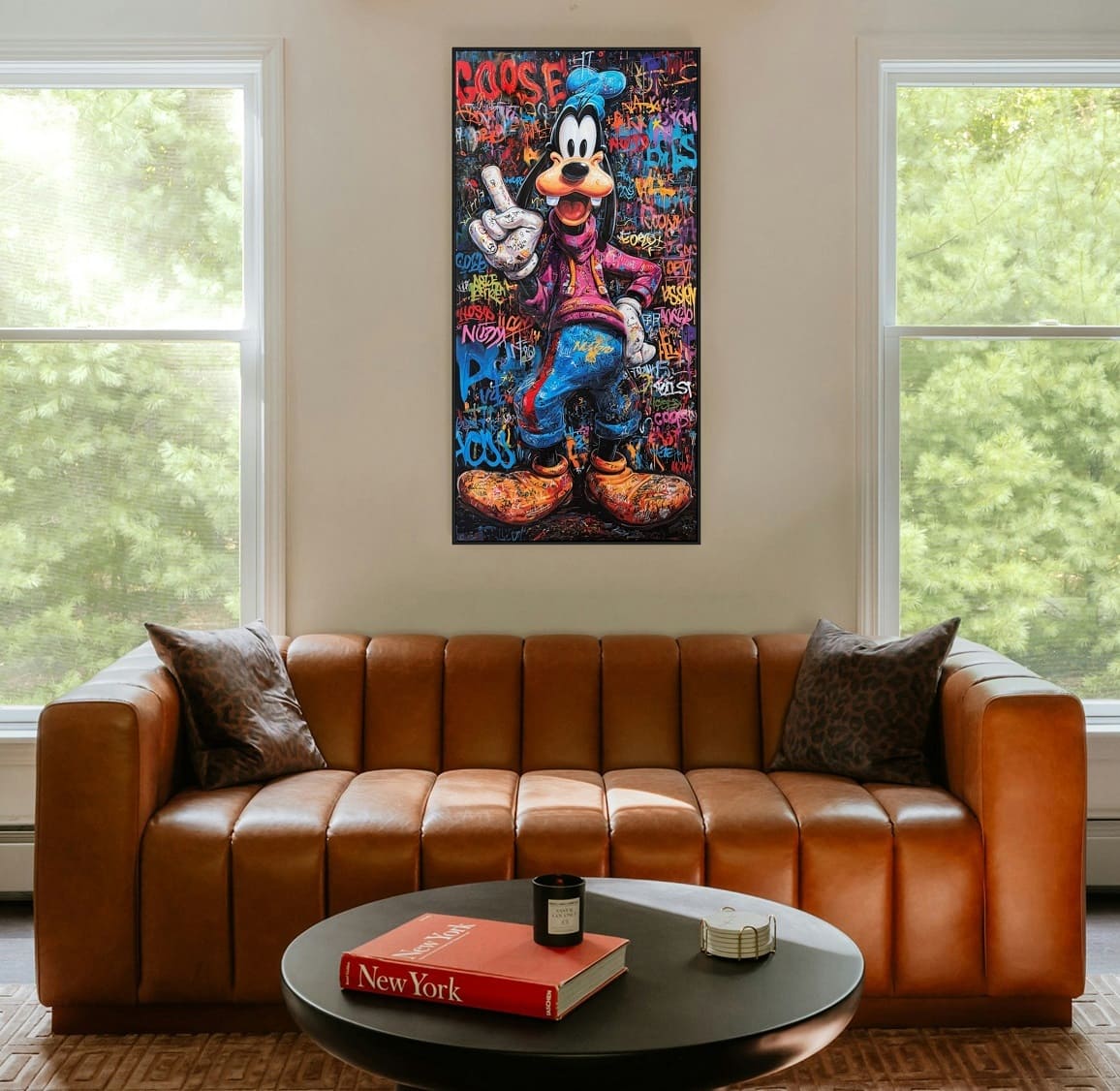 Wandbild Frame Graffiti Goffy 60x120cm