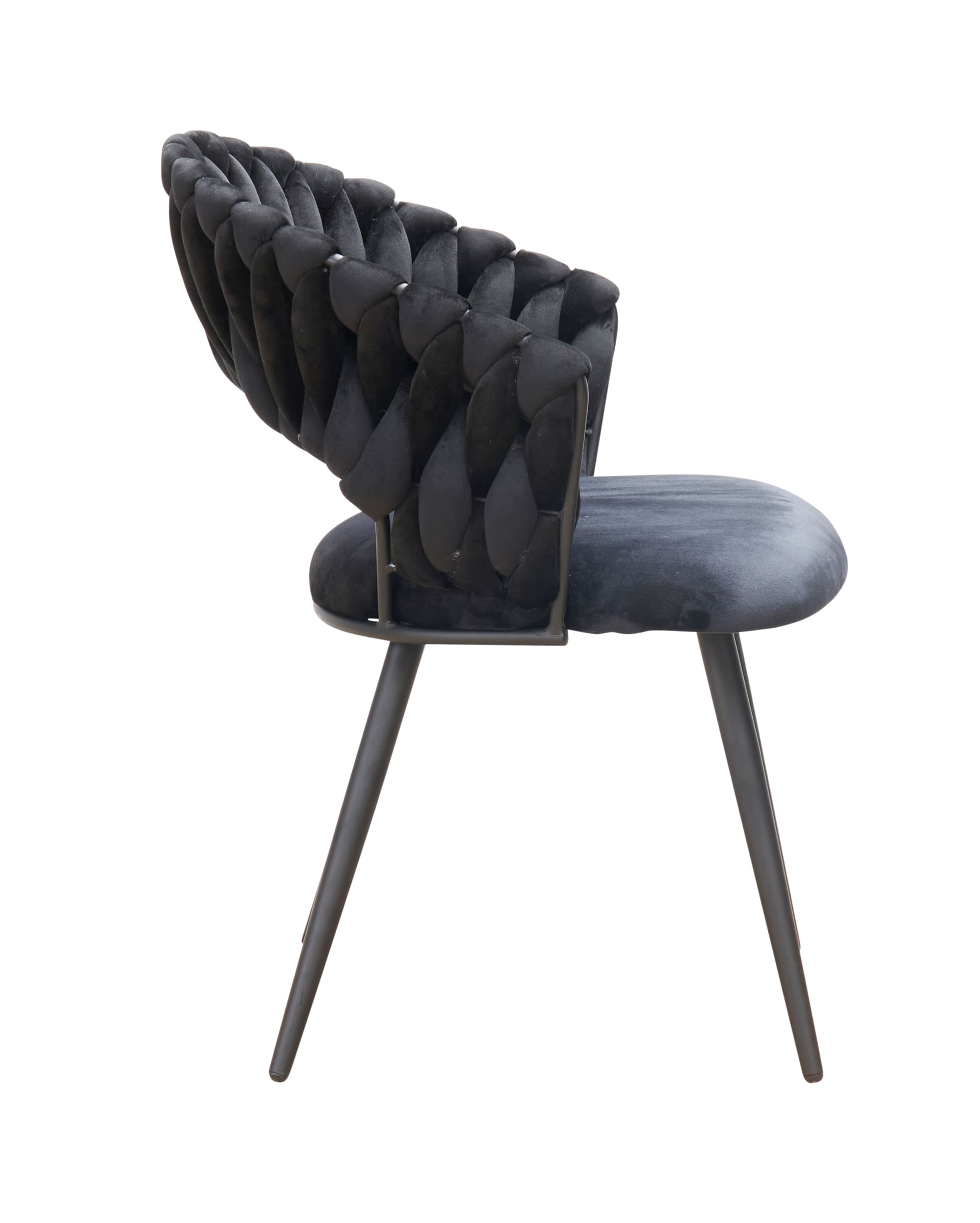 Stuhl Nancy Rückenlehne Velvet schwarz