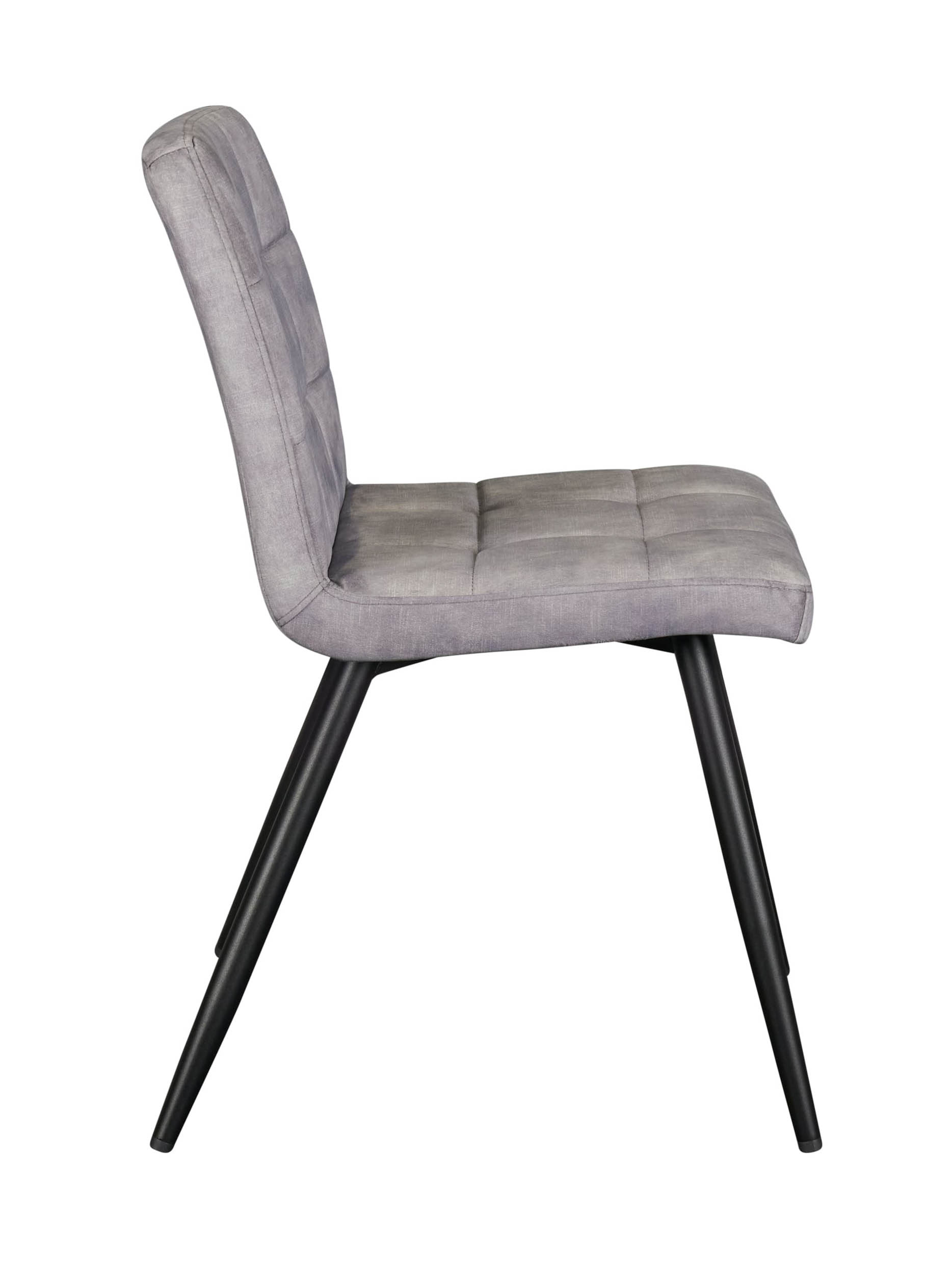 Stuhl Barnet Karodesign Samt hellgrau