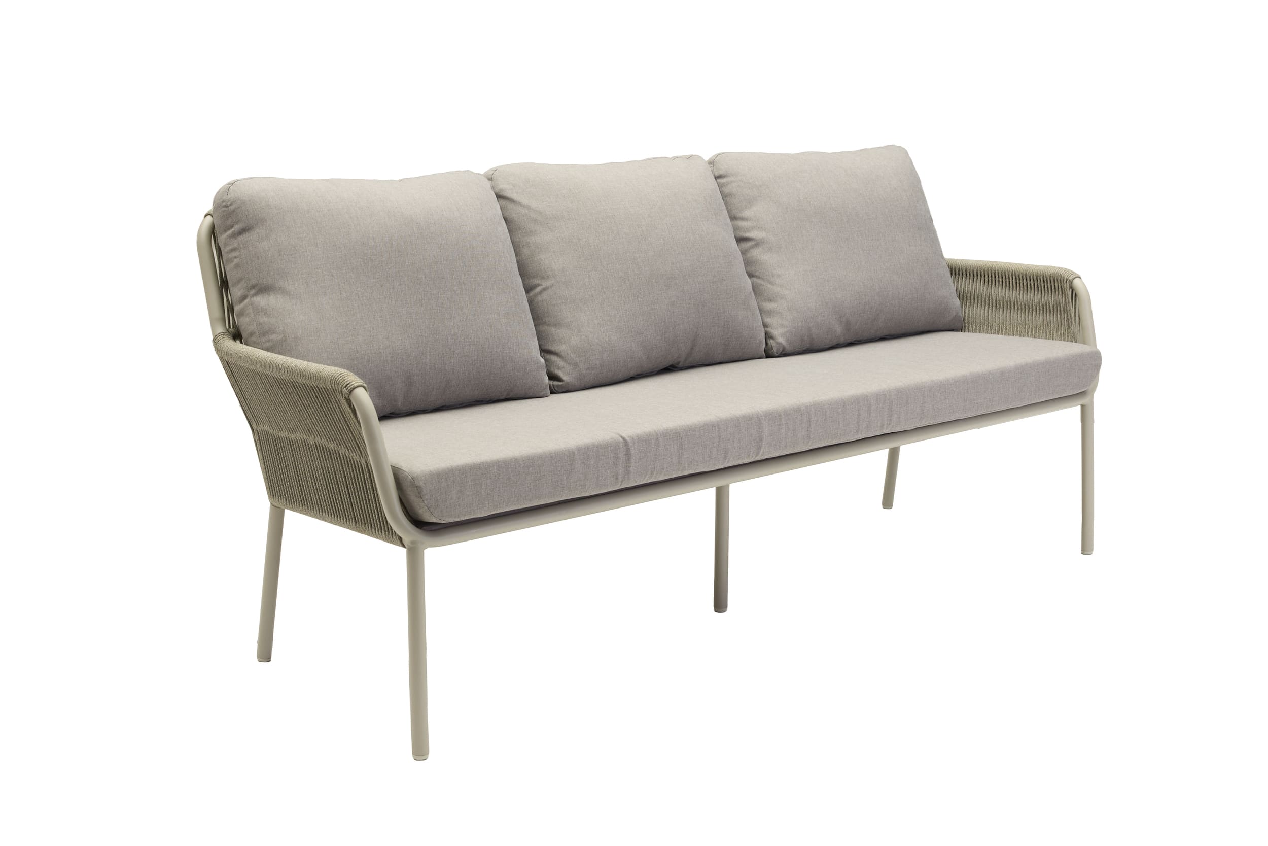 Dreisitzer-Bank "Como" Natur/Beige/Taupe