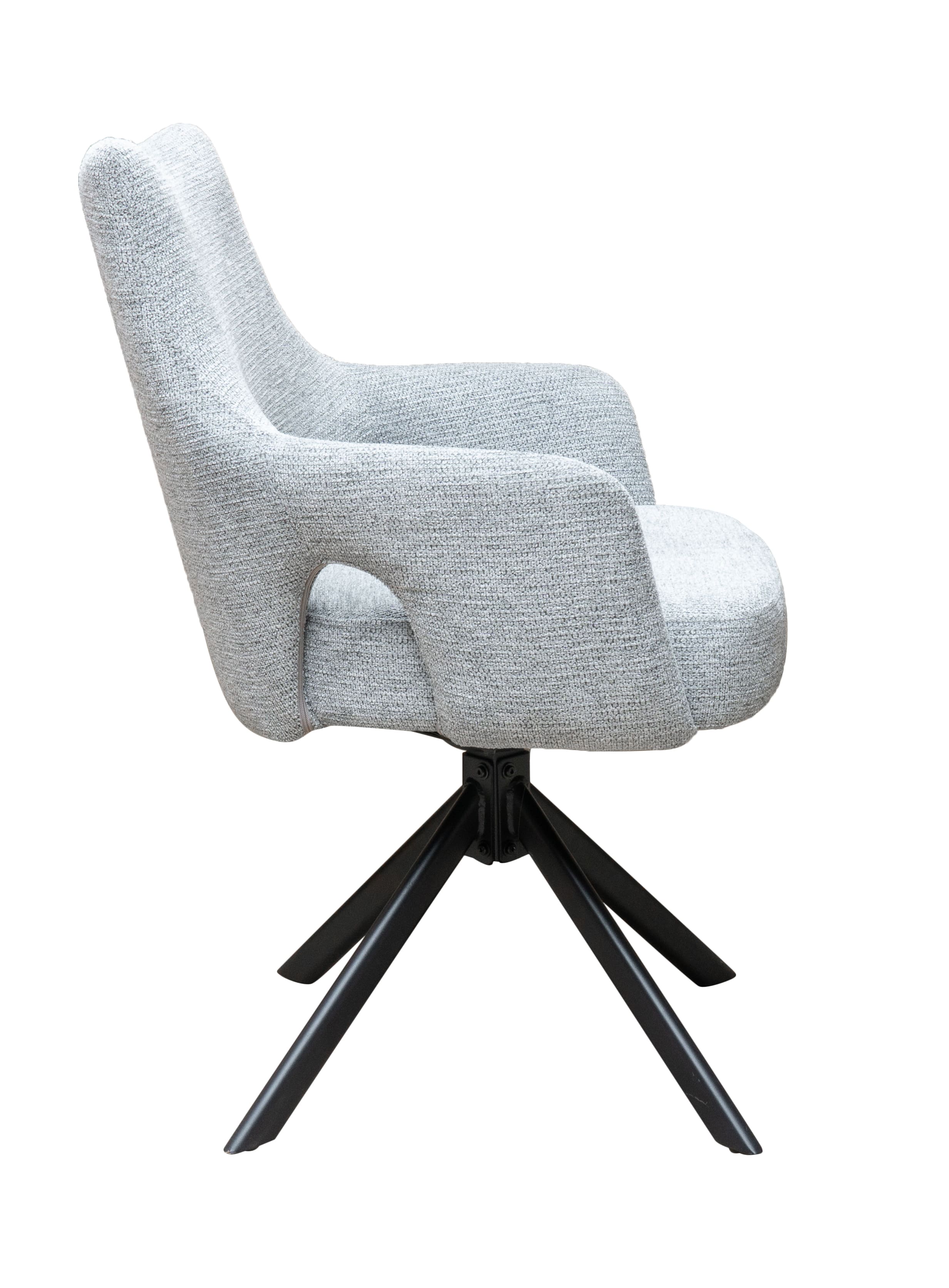 Drehstuhl Livrono Webstoff grau 62x60x85cm
