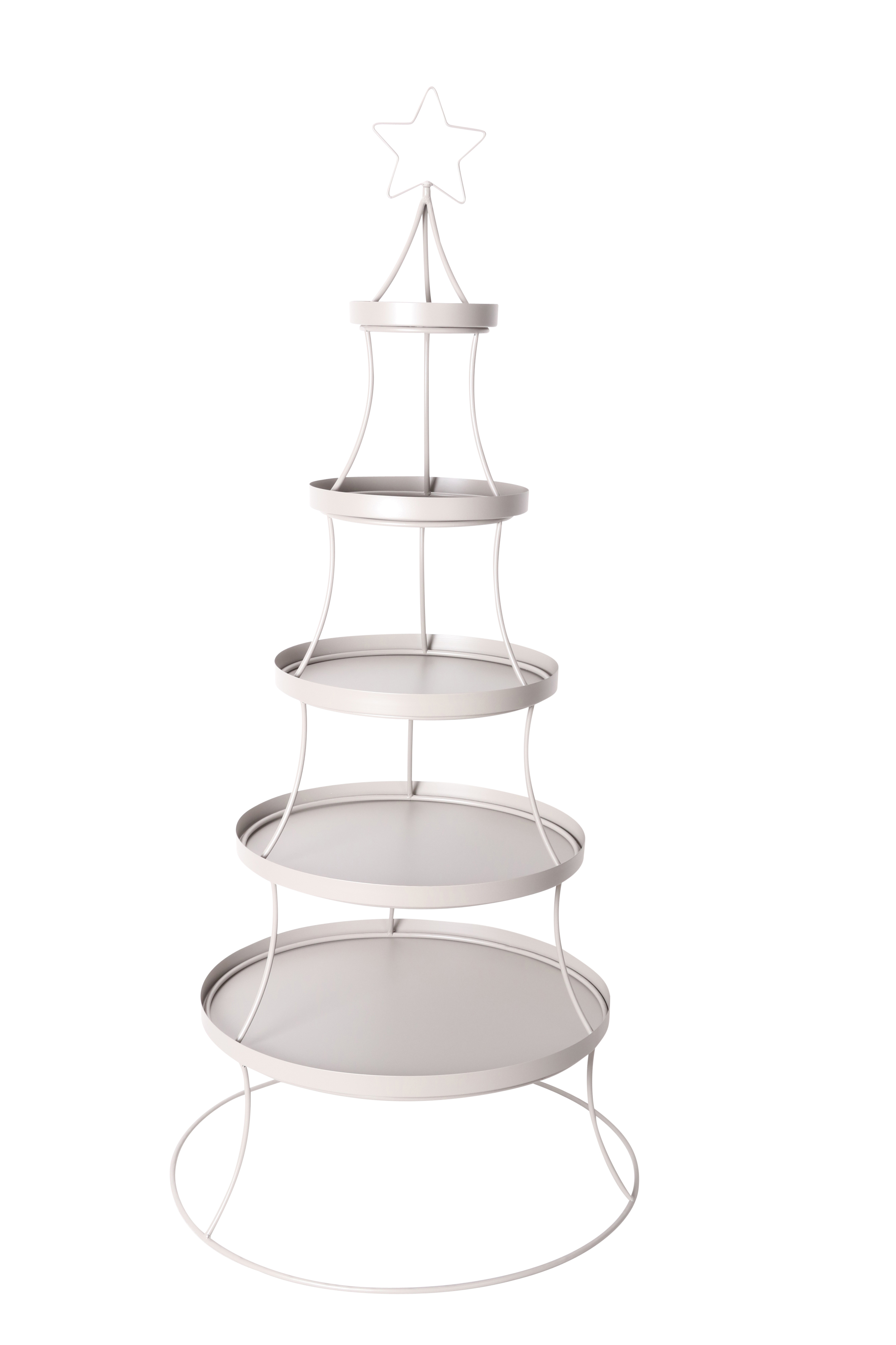 Etagere 5-stck Tannenbaum grau 60x60x158