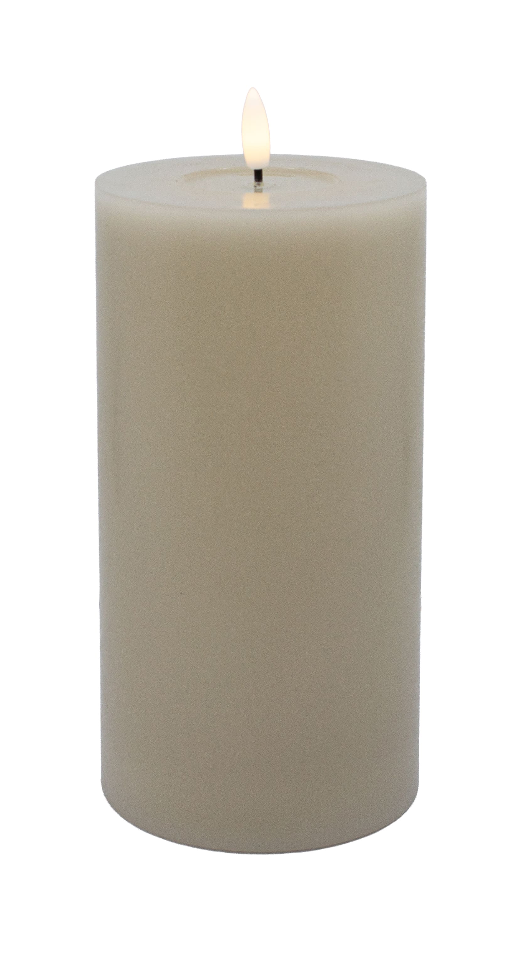 LED Stumpenkerze sand smooth 10x20