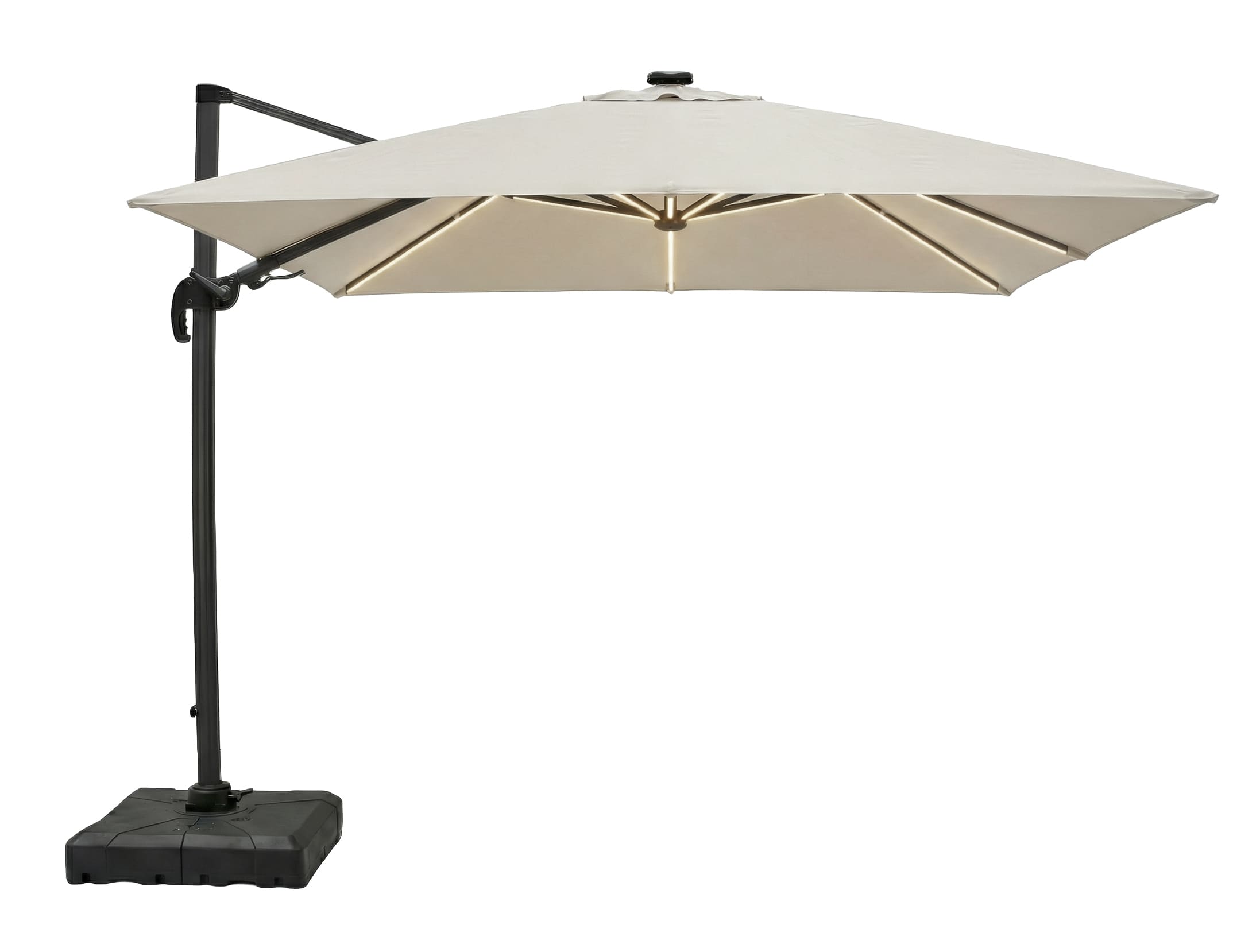 Ampelschirm "Salern, 300cm, beige  solar
