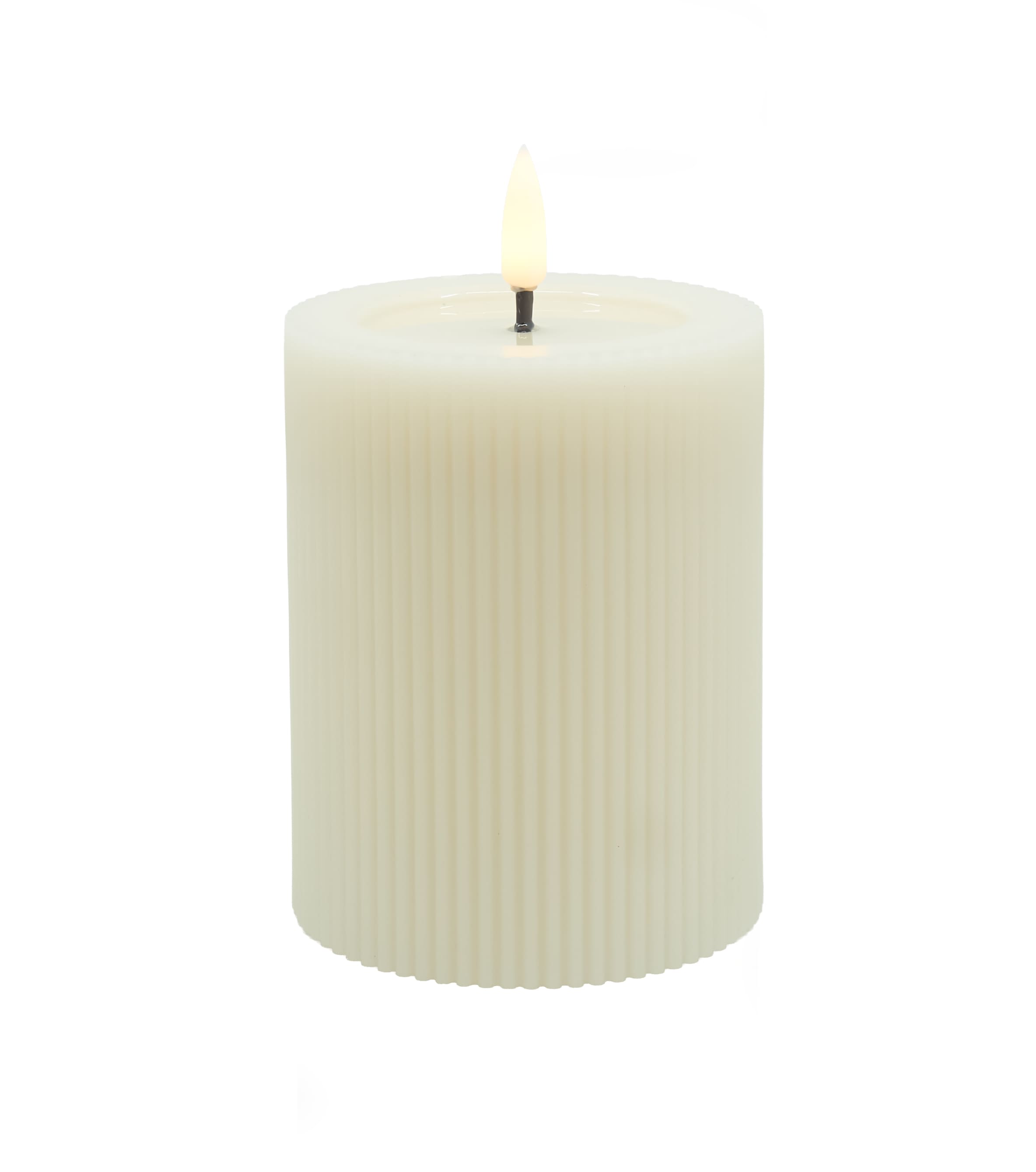 LED Stumpenkerze summer cream 8x10