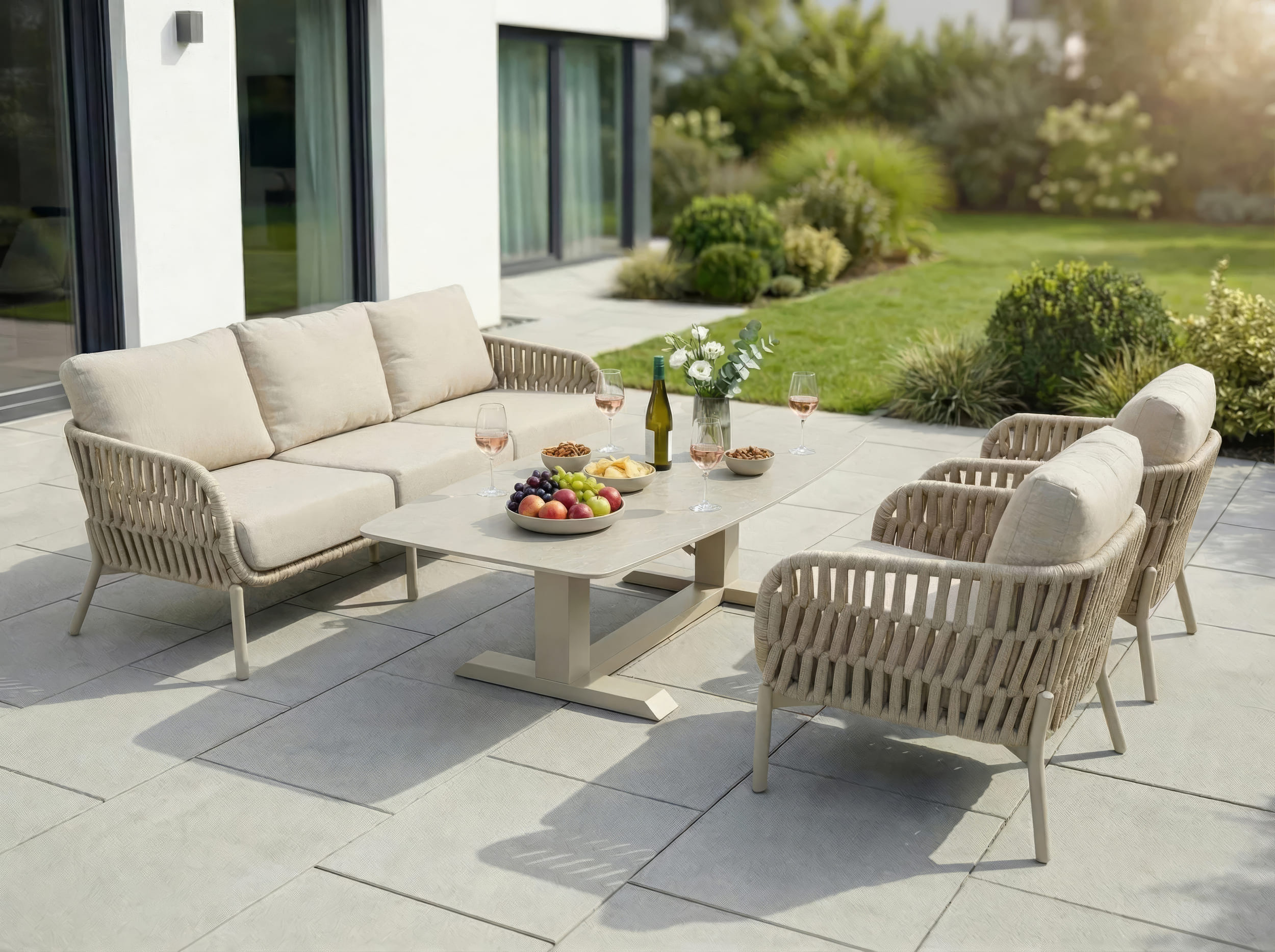 3er Sofa "Terrano" Natur/Beige/Taupe