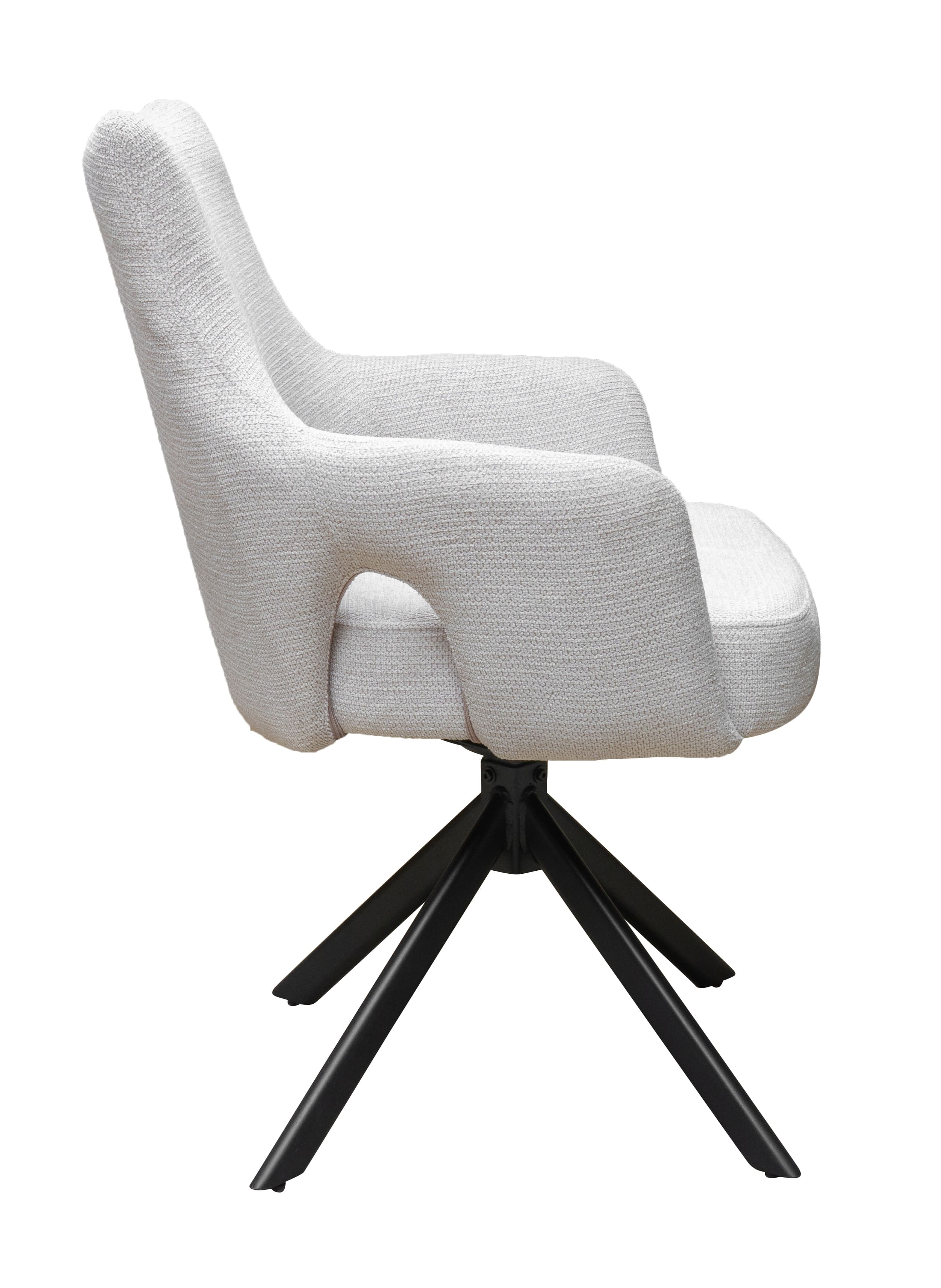Drehstuhl Livrono Webstoff creme 62x60x85cm