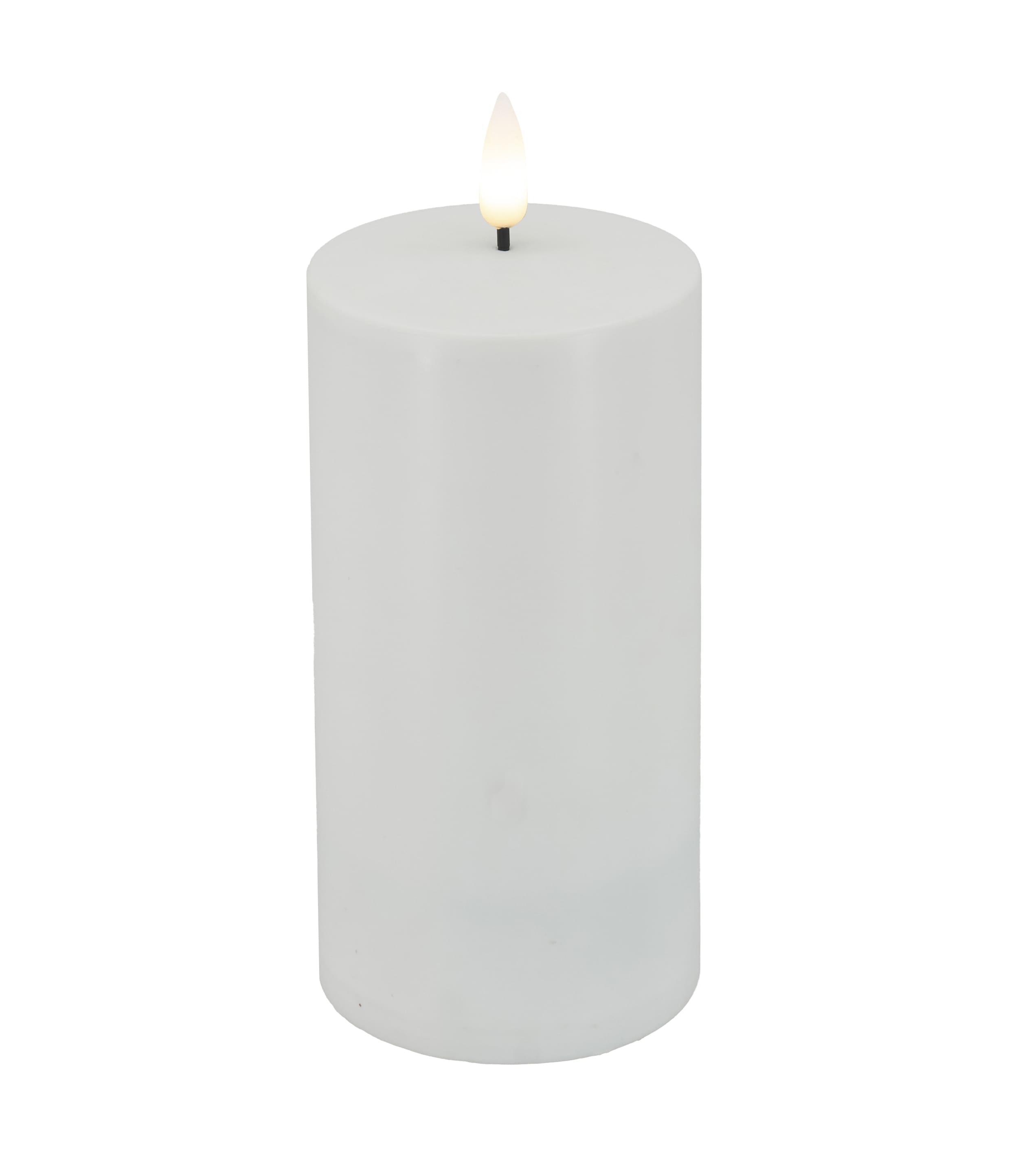 Solar Stumpenkerze Garden white 7,5x15