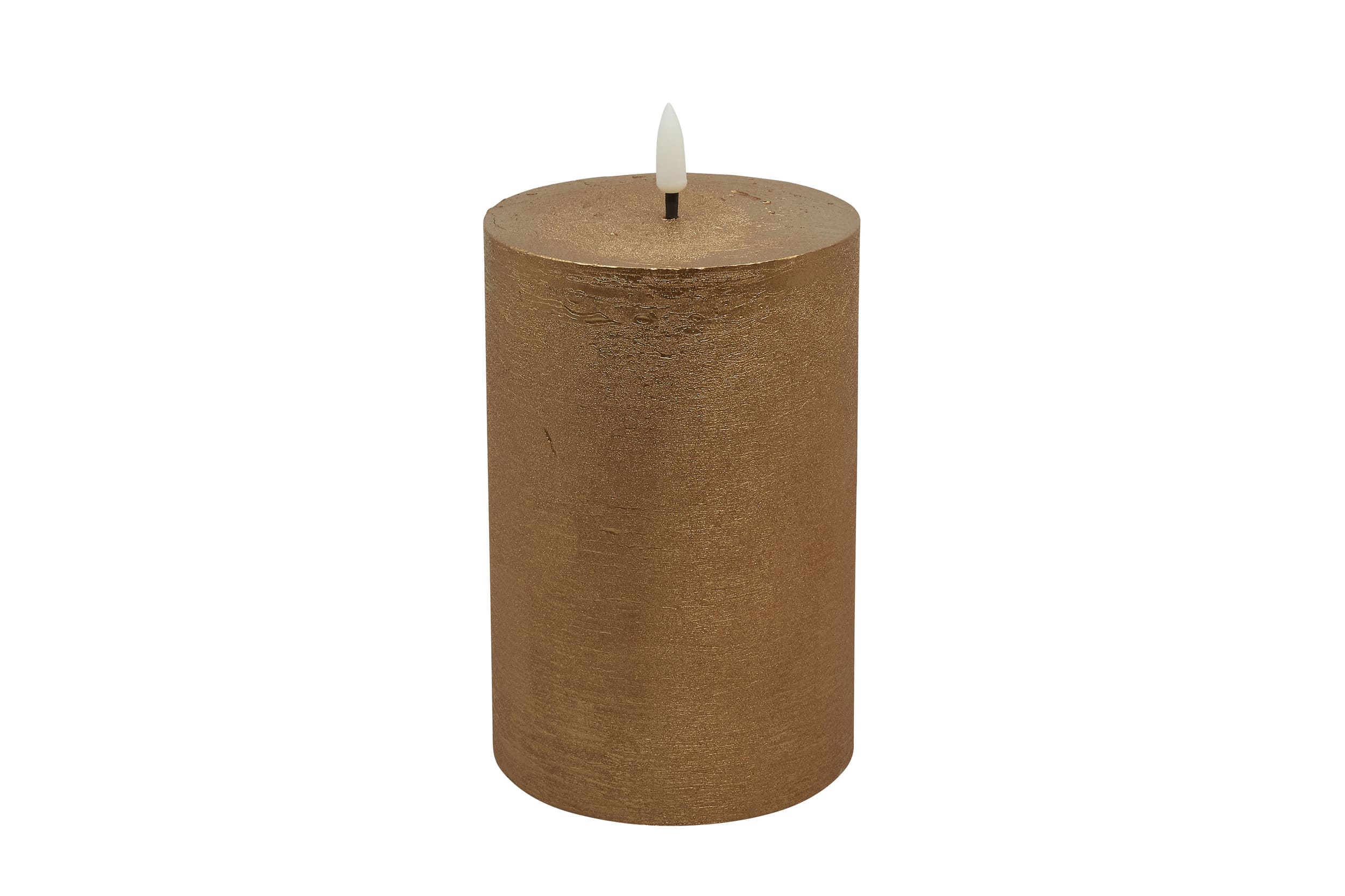 LED Stumpenkerze copper metallic 10x20