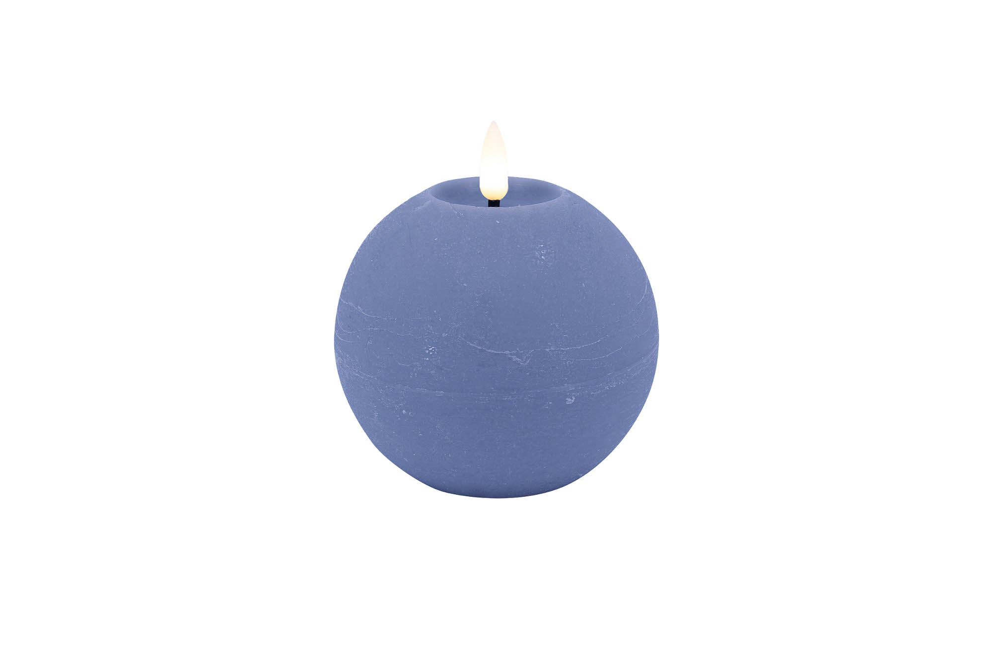 LED Kugelkerze blue rustic 10x8,5