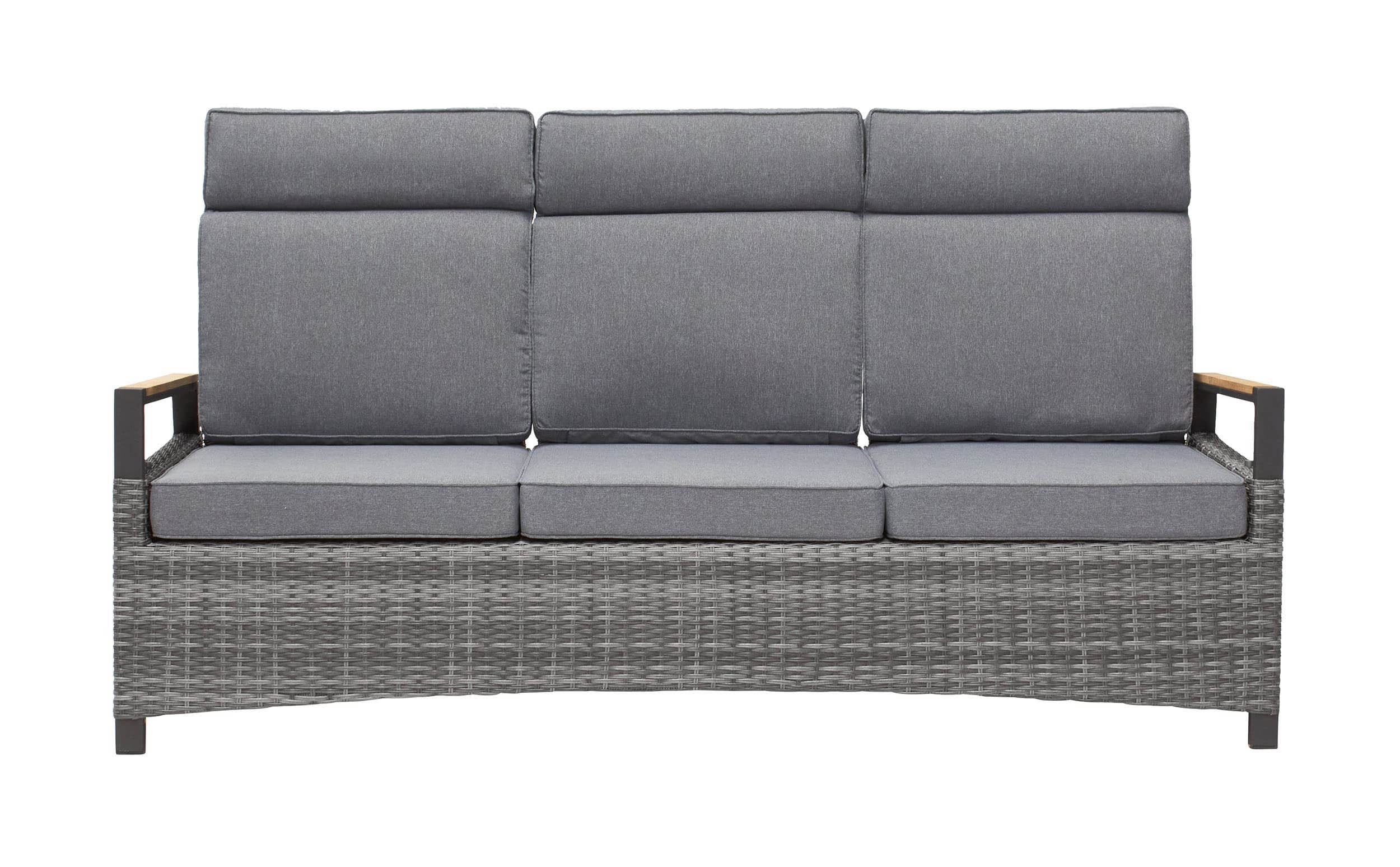 Living Sofa "Keramo" 3-Sitzer m. Teak