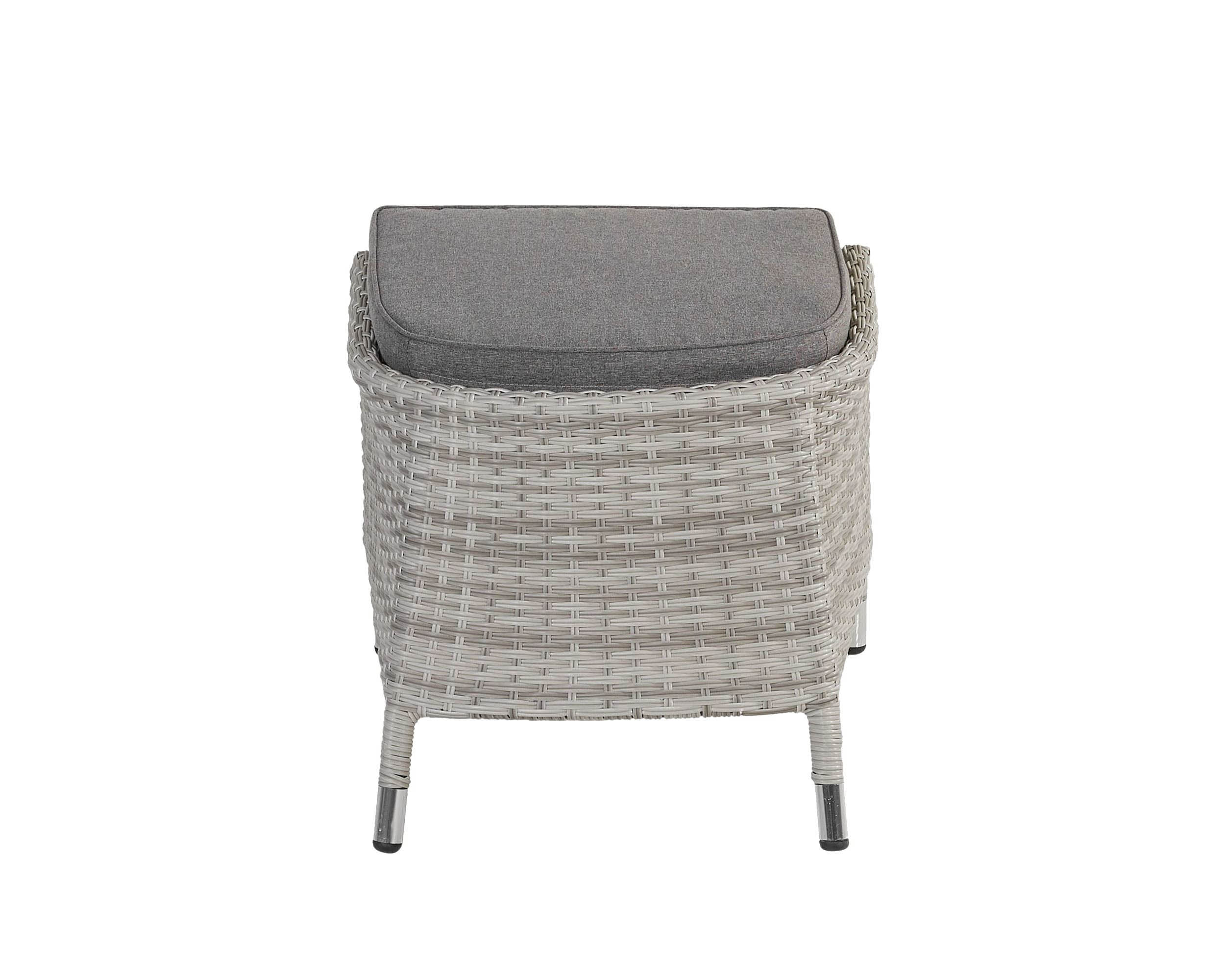 Dining Hocker "Roma" grau, inkl. Kissen