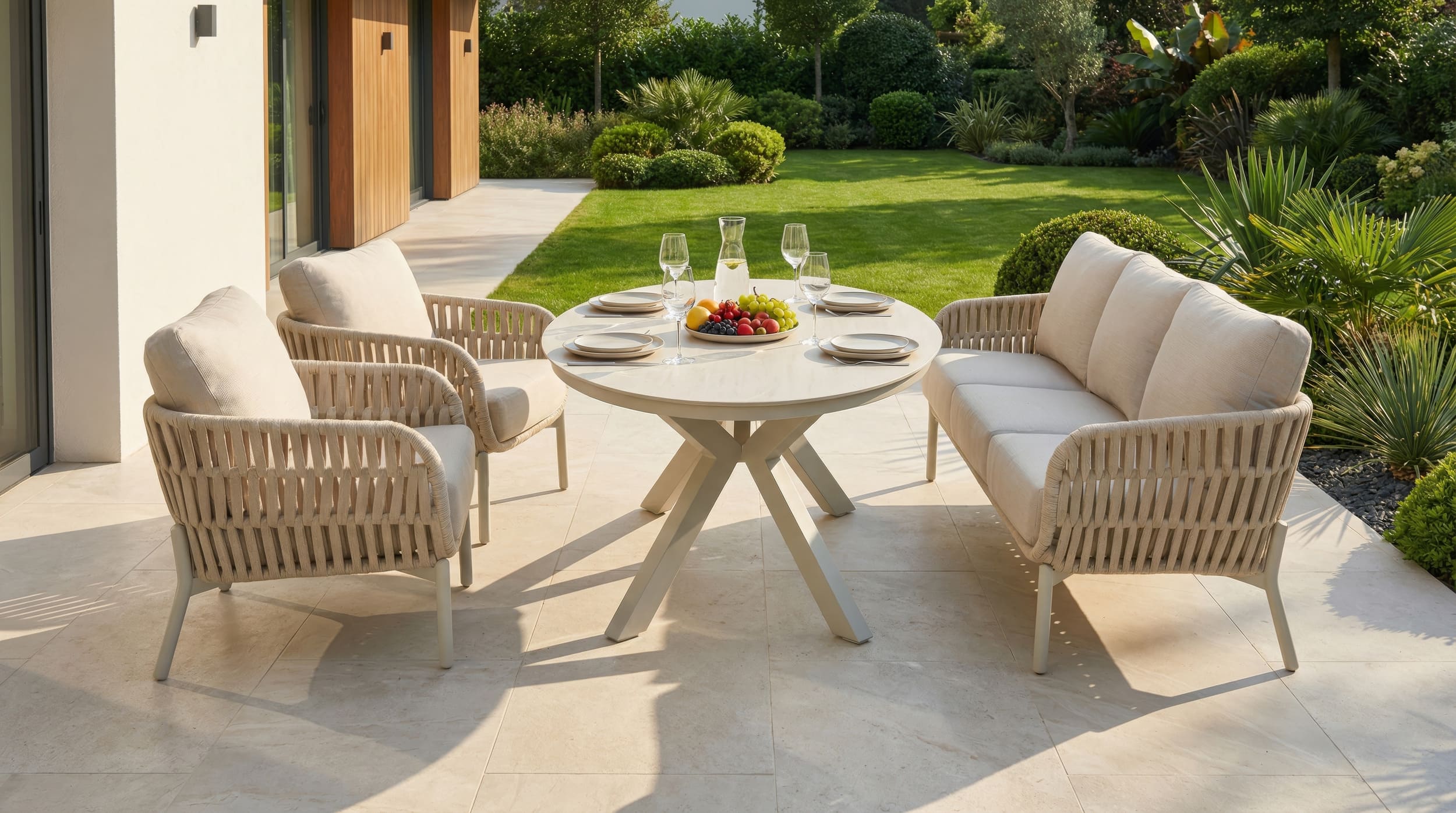 Esstisch "Terrano" 220cm sint stone taup