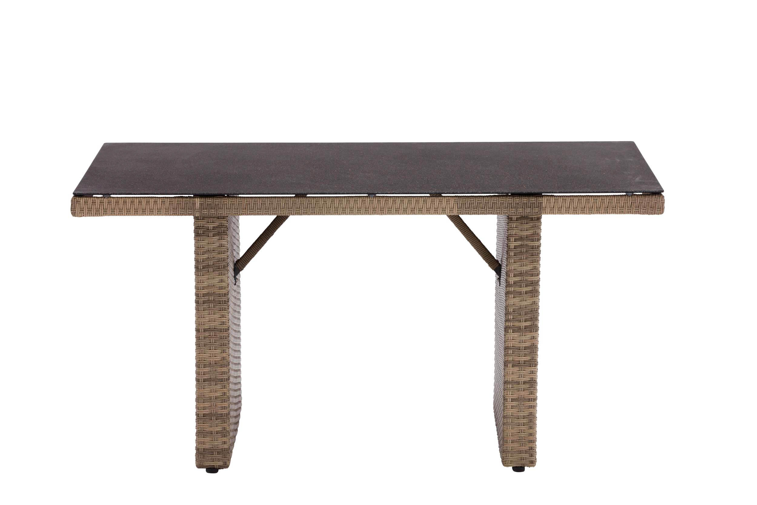 Tisch "Turin" Natur,130, Spraystone d.braun