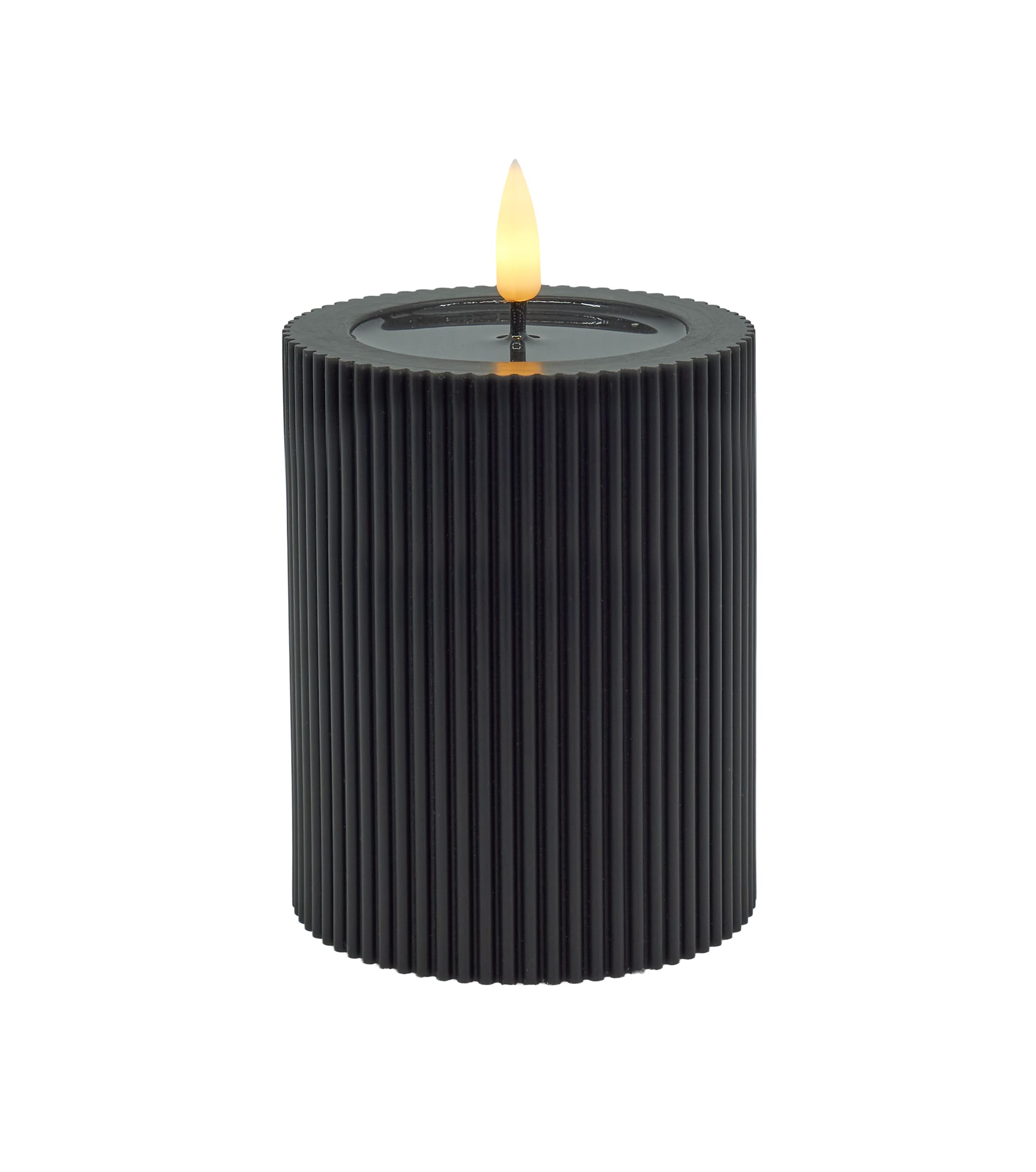 LED Stumpenkerze summer black 8x10