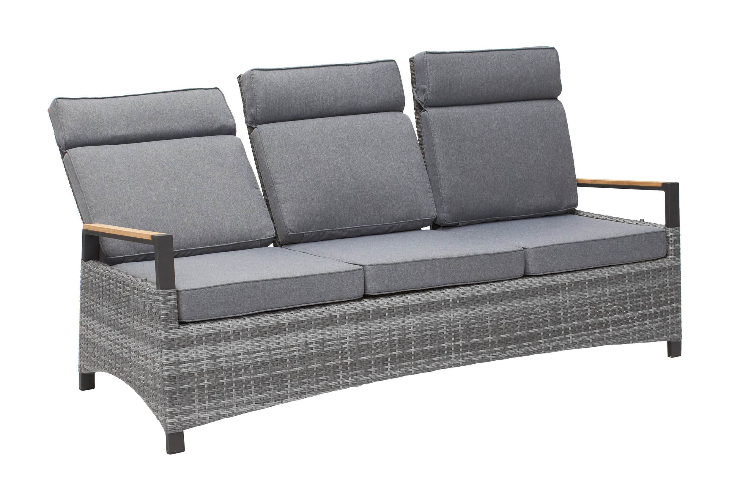 Living Sofa "Keramo" 3-Sitzer m. Teak