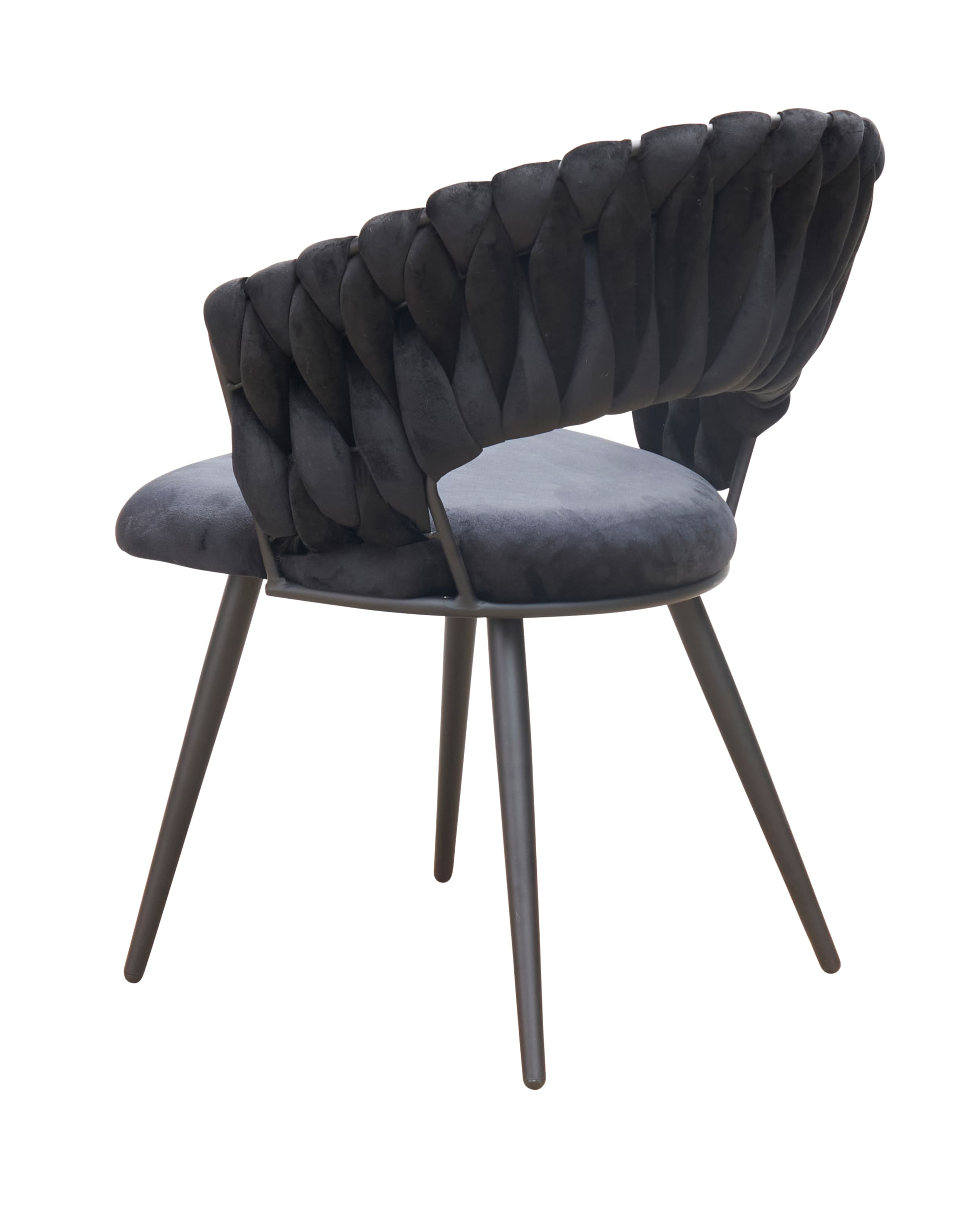 Stuhl Nancy Rückenlehne Velvet schwarz