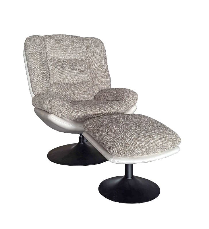 Relaxsessel + Fußhocker Franklin beige