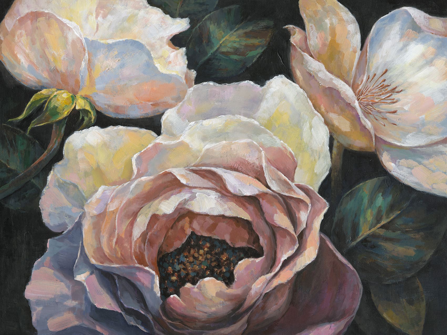 ÖLBILD 3 ROSEN 90X120X3,