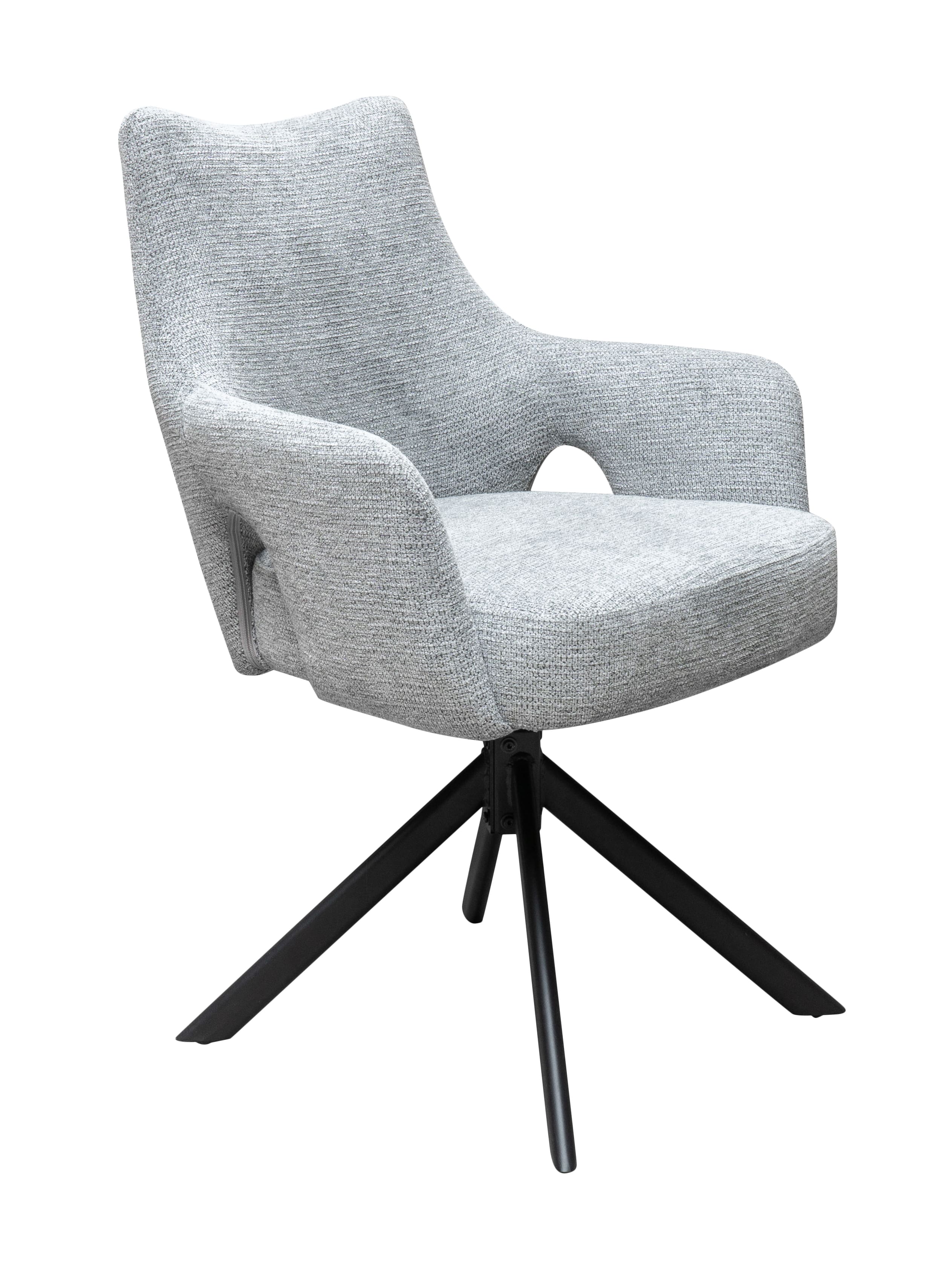 Drehstuhl Livrono Webstoff grau 62x60x85cm