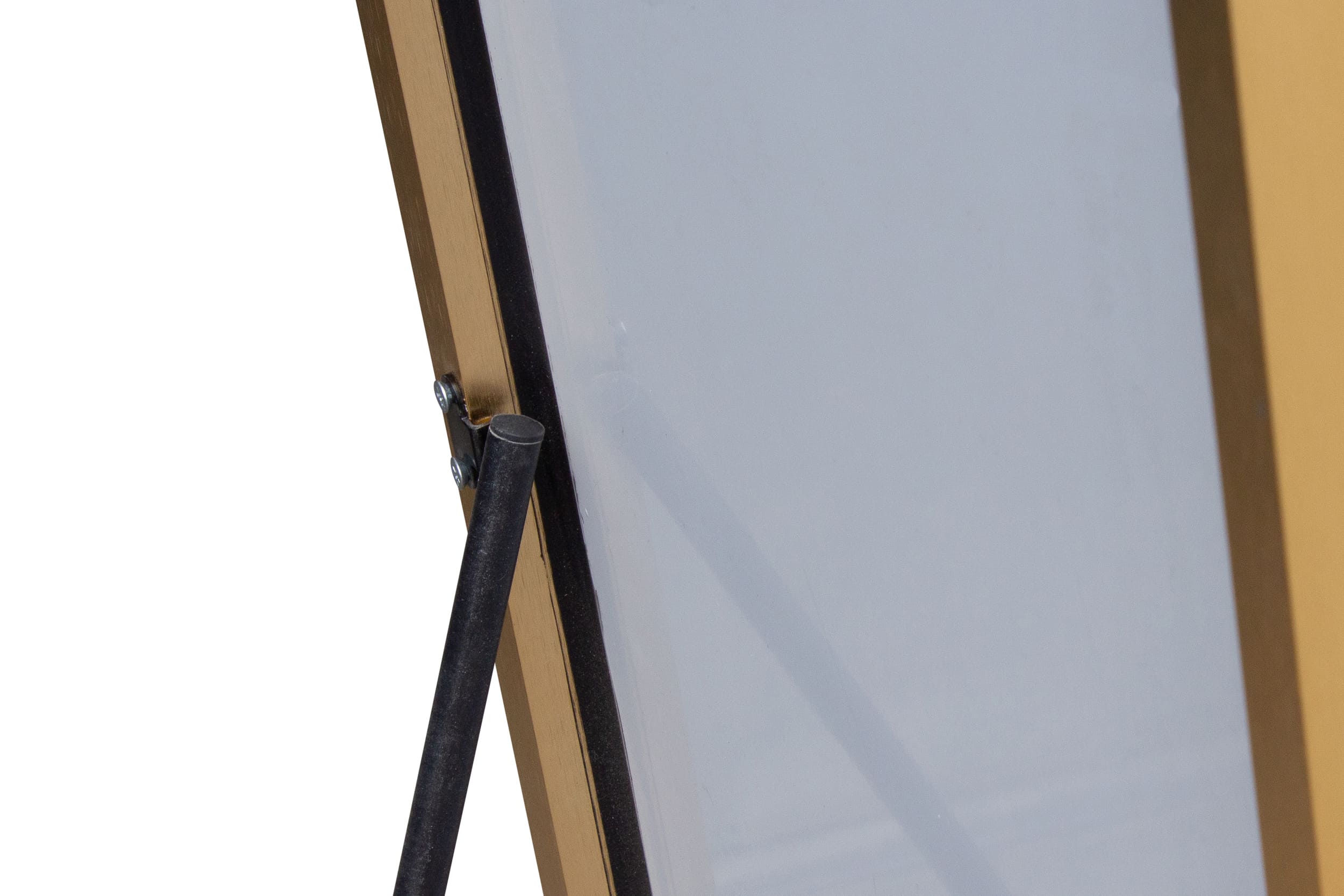 Wandspiegel Aluminium mit minimalistischem freistehenden Rahmen gold 140x40cm