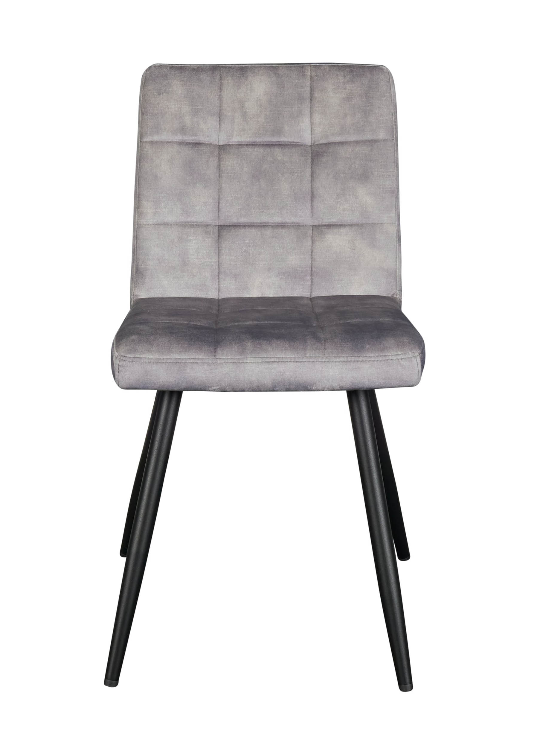 Stuhl Barnet Karodesign Samt hellgrau