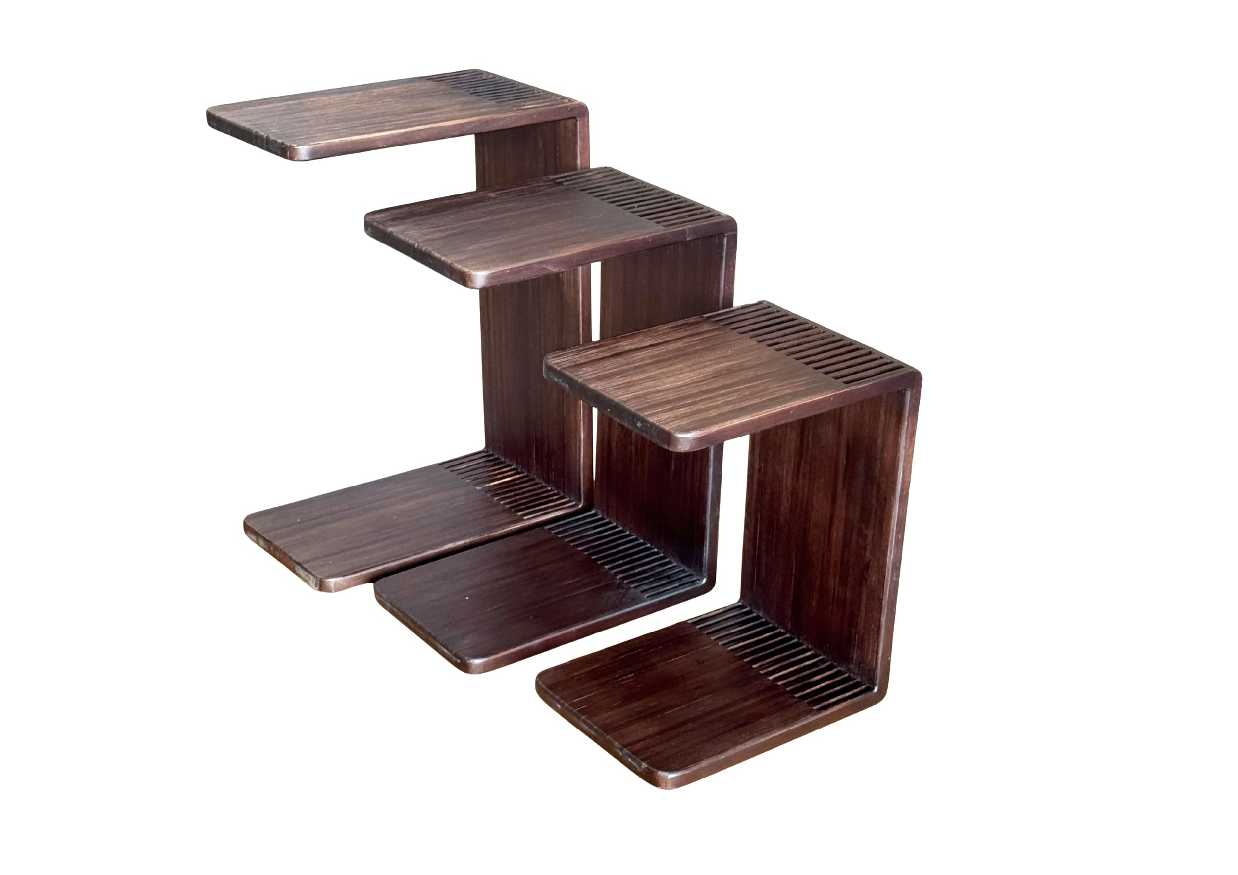 B-tisch 3er Rondo Teak r-braun 50x30x40