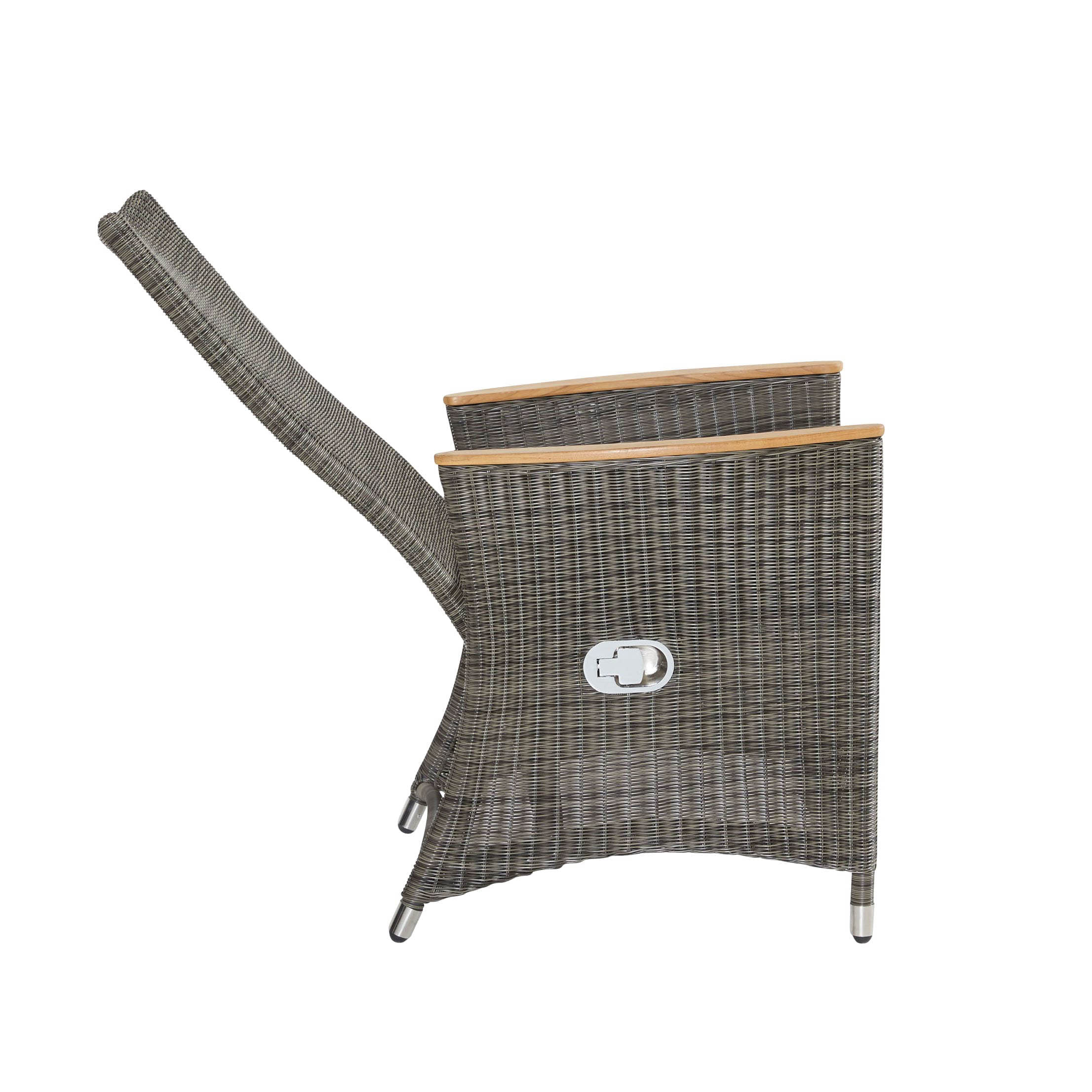Chelsea Pos.stuhl m/Teakarml.,grey/black neu