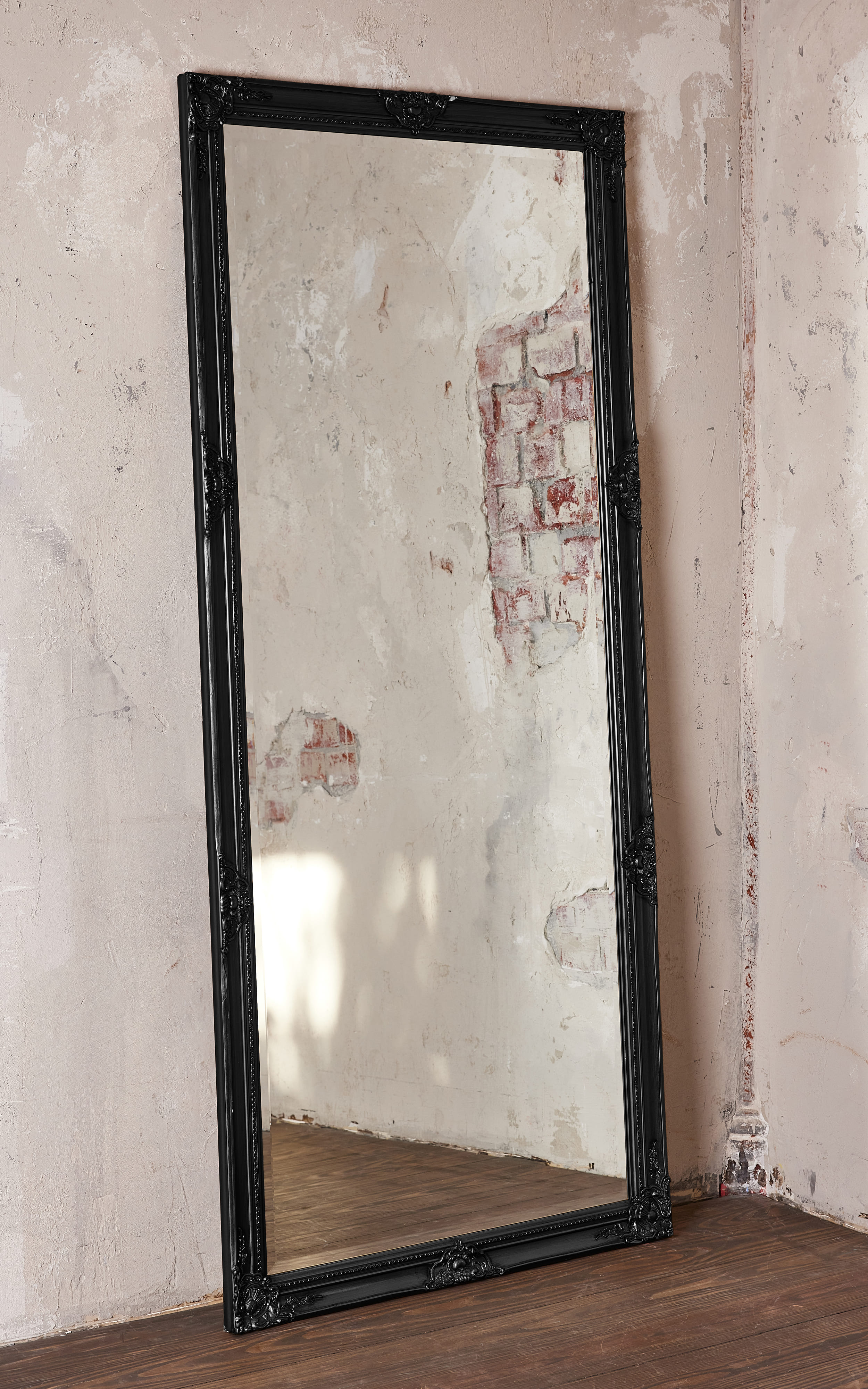 Wandspiegel Holzrahmen schwarz 100x200cm