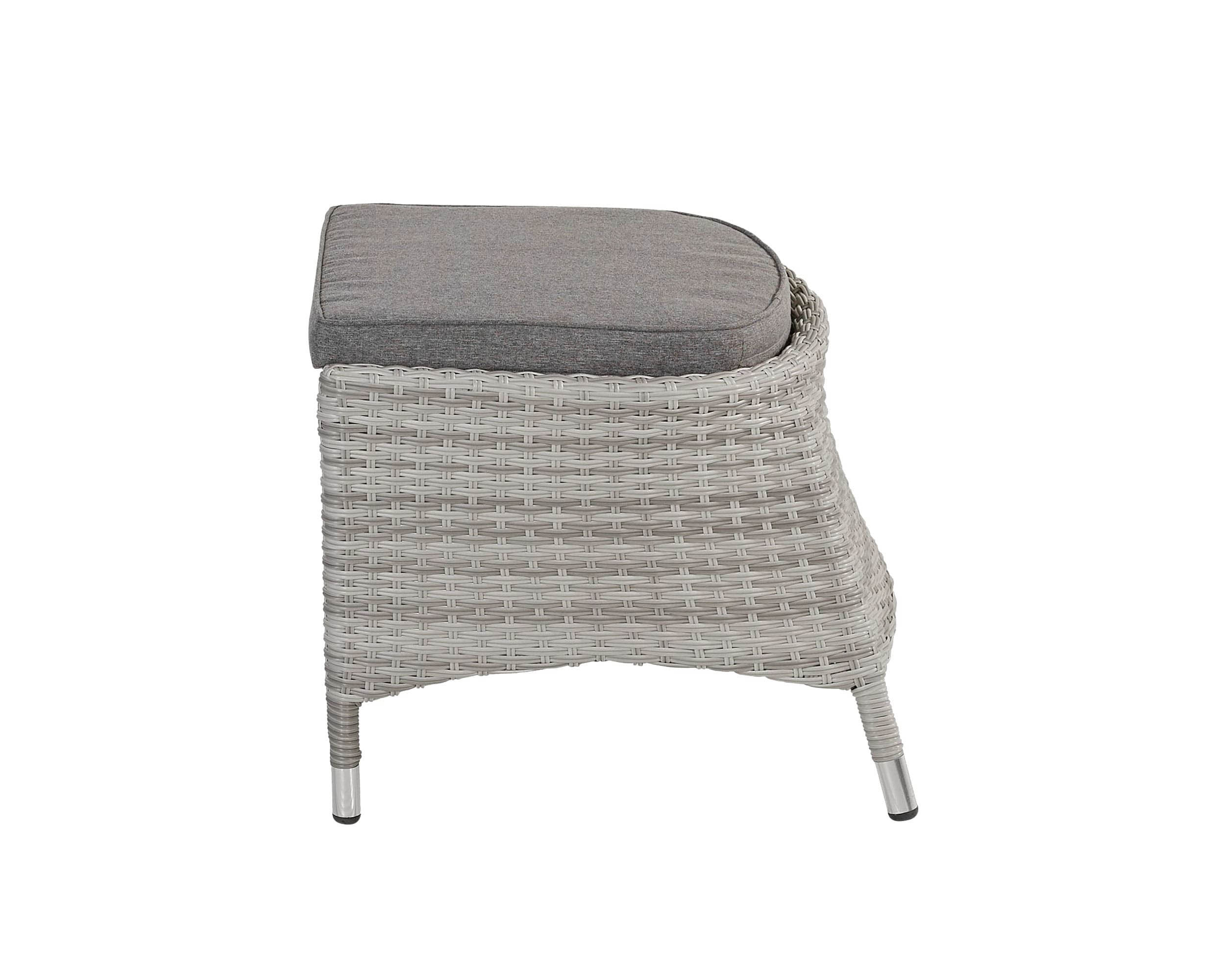 Dining Hocker "Roma" grau, inkl. Kissen