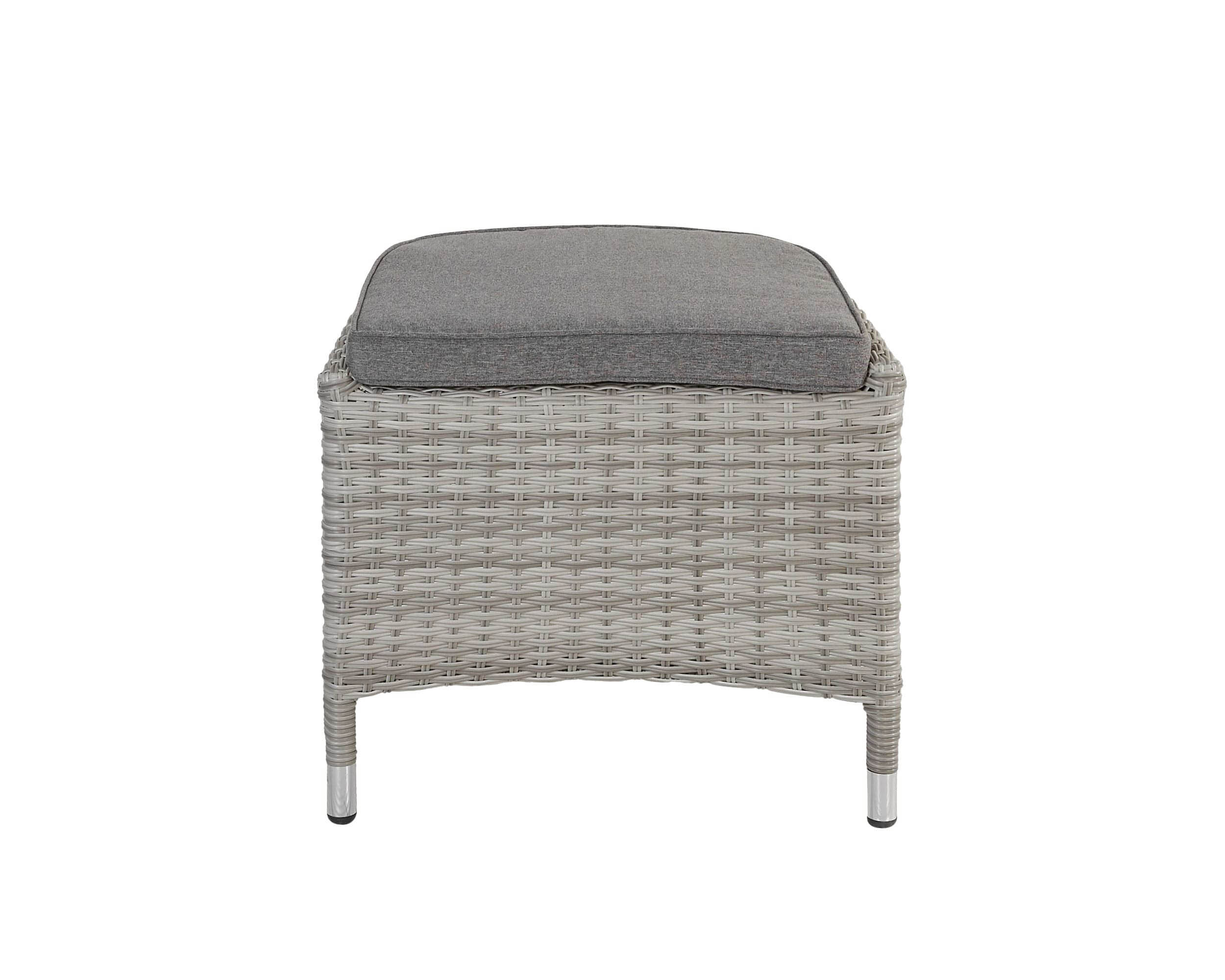 Dining Hocker "Roma" grau, inkl. Kissen