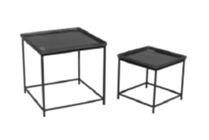Beistelltisch S/2 Platte Alu Nickel