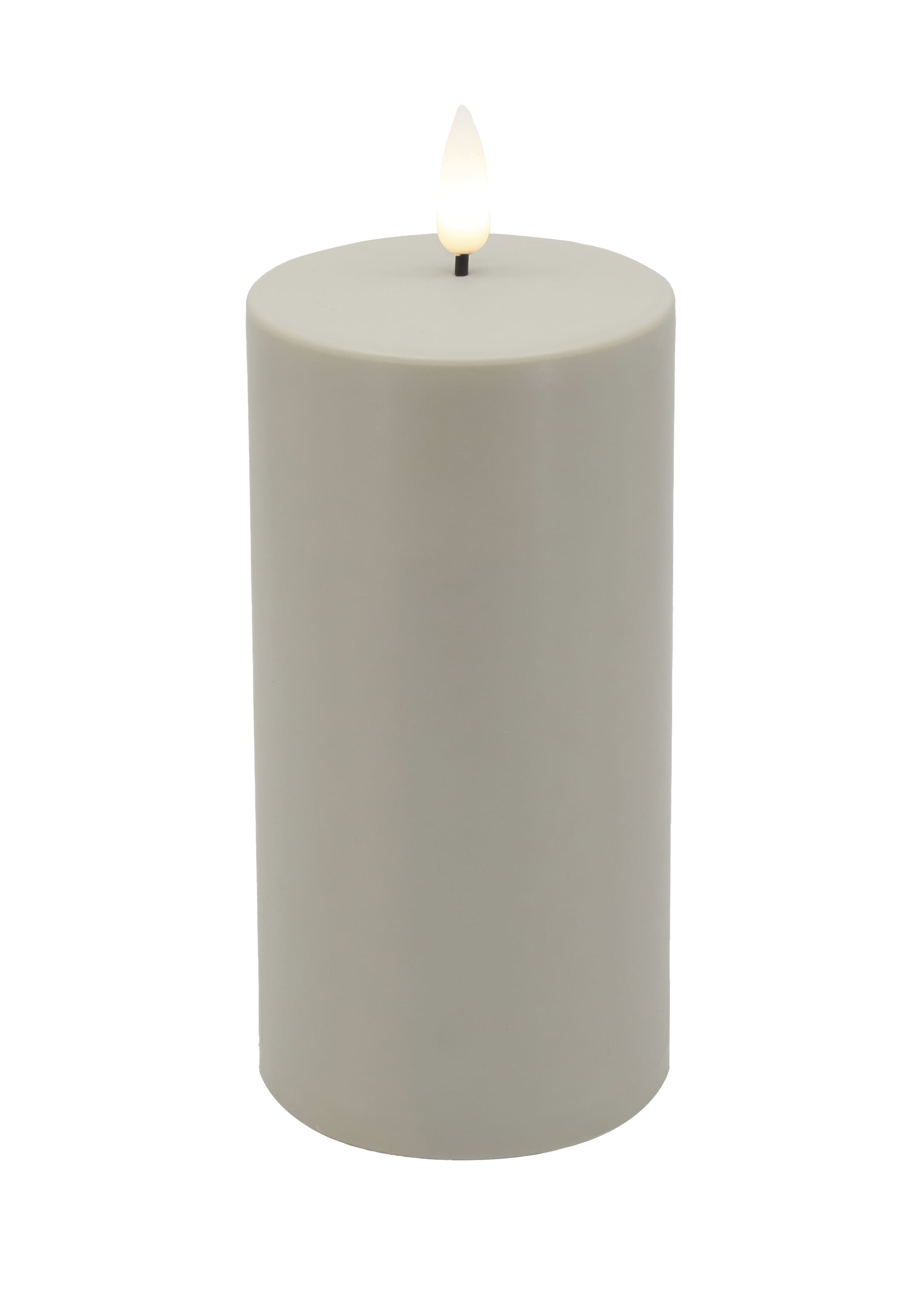 Solar Stumpenkerze Garden sand 7,5x15