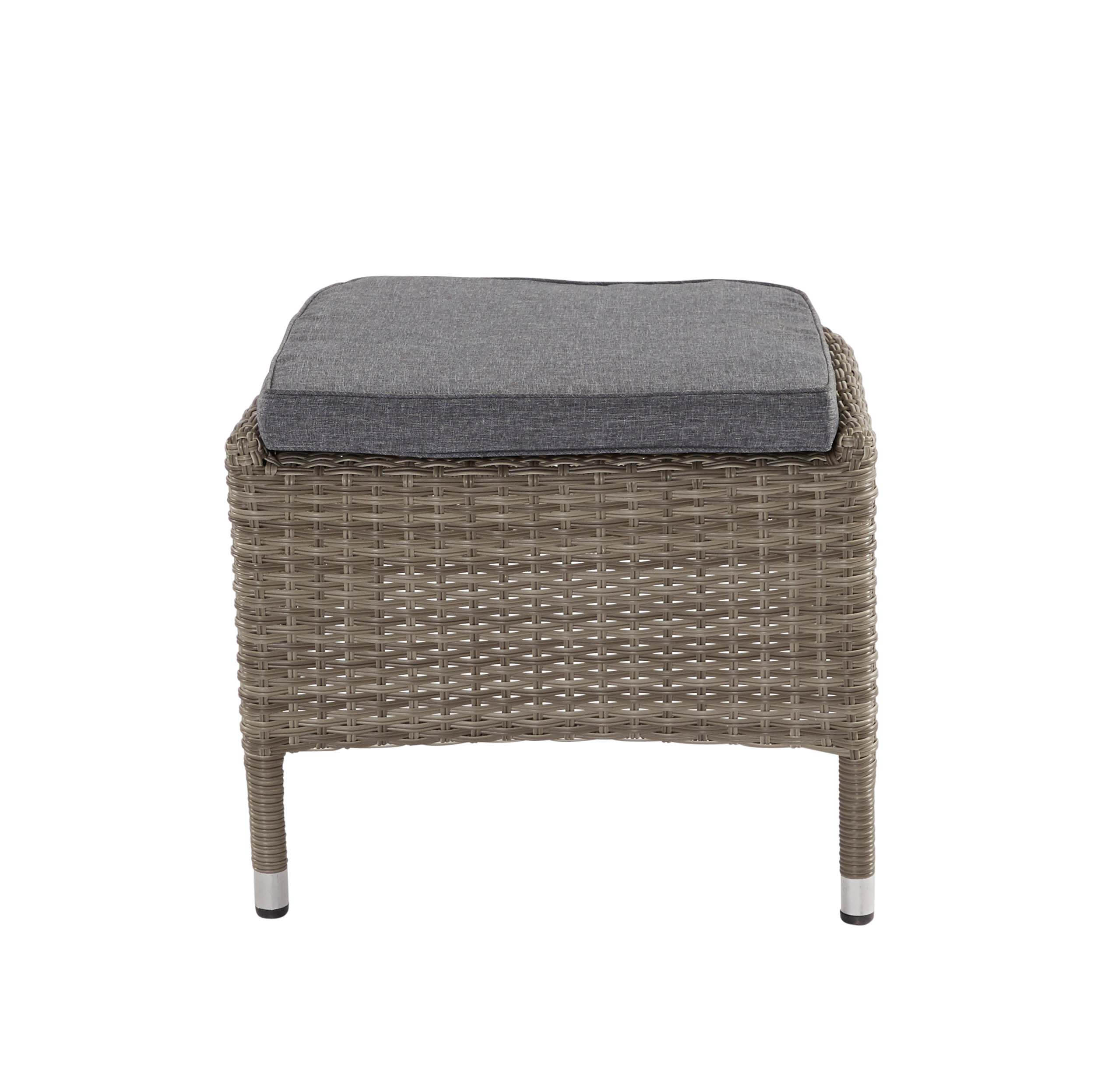 Dining Hocker "Roma" grau, inkl. Kissen