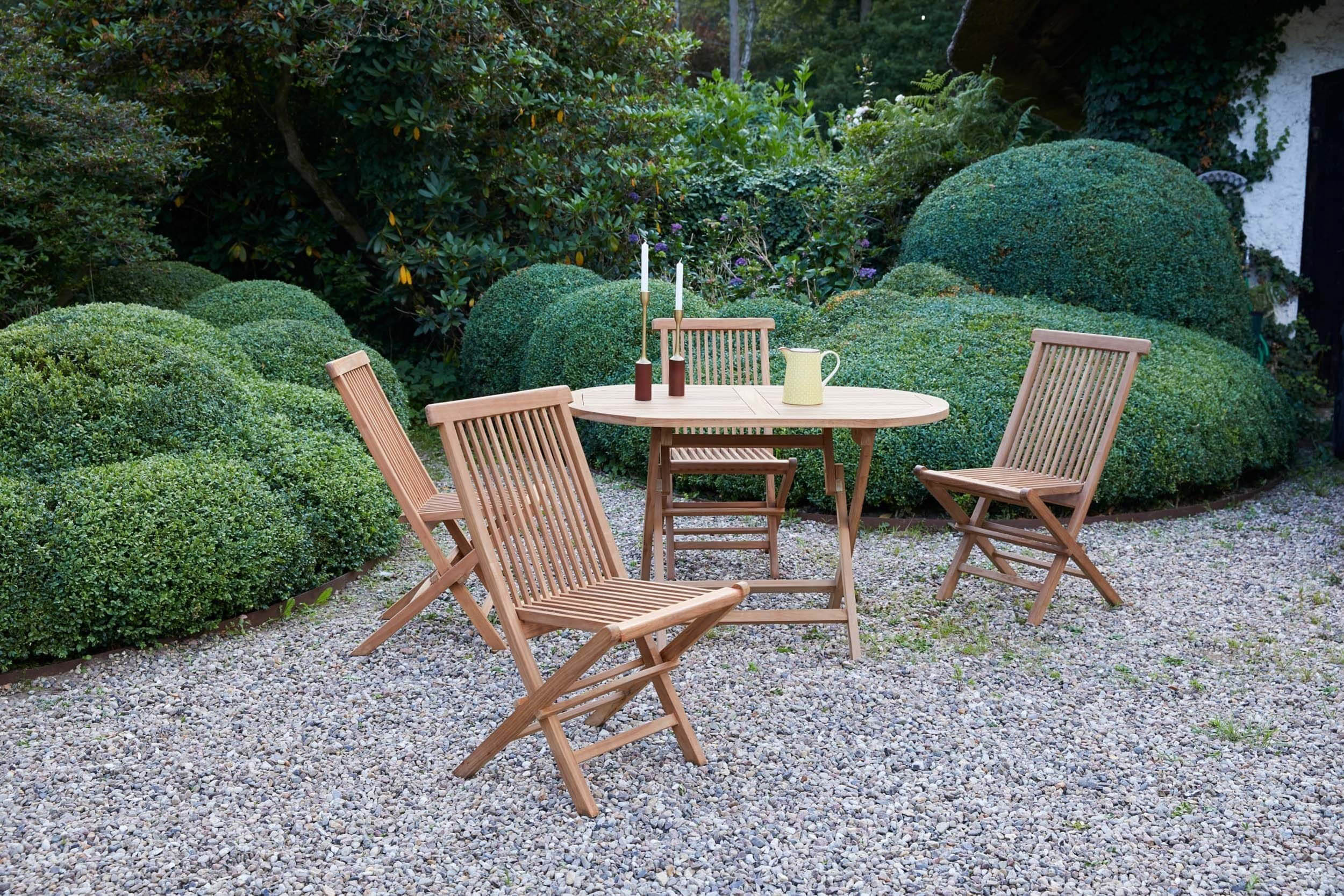 Tisch Kampen Teak oval klappbar 120x70x74cm