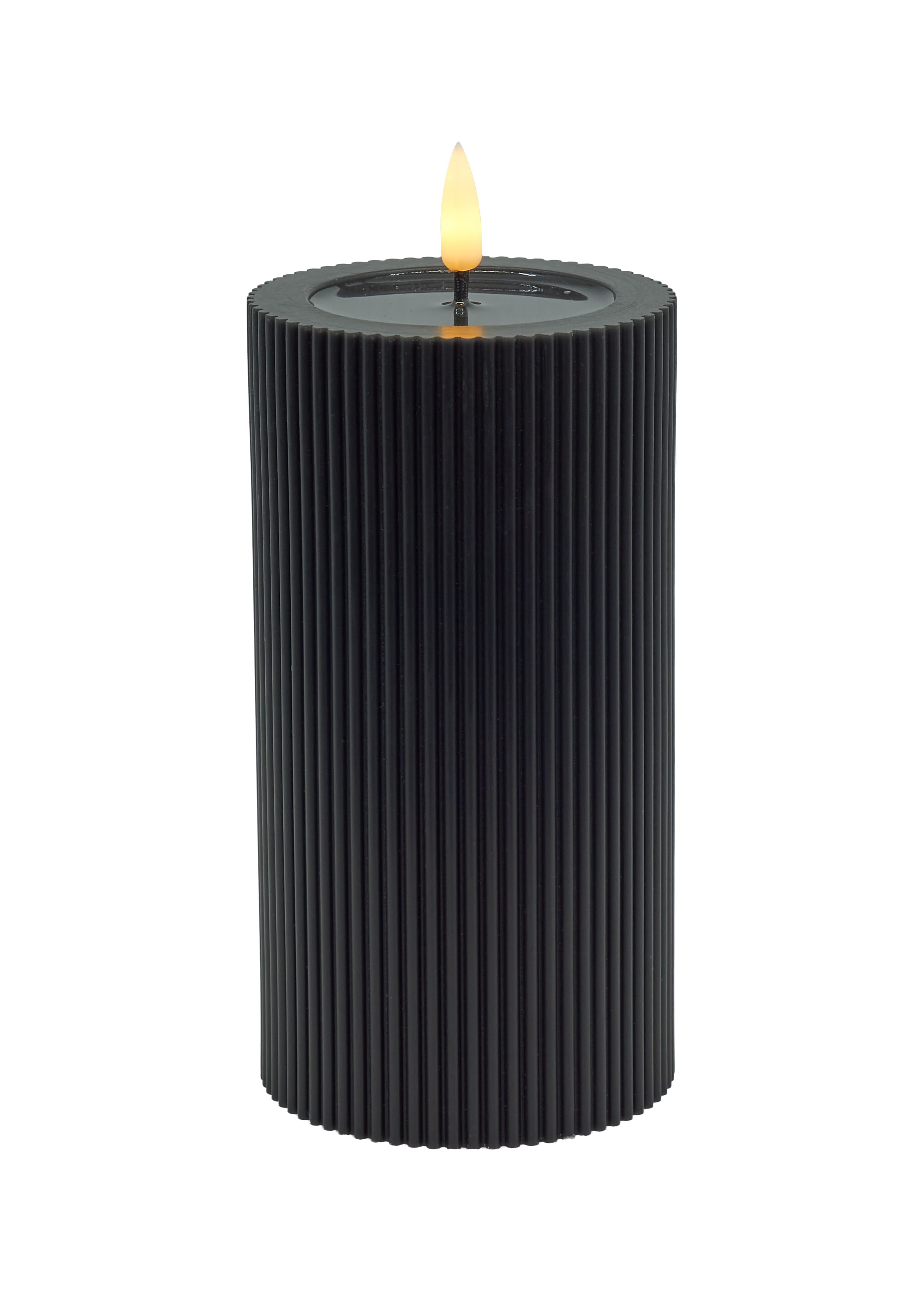 LED Stumpenkerze summer black 10x20