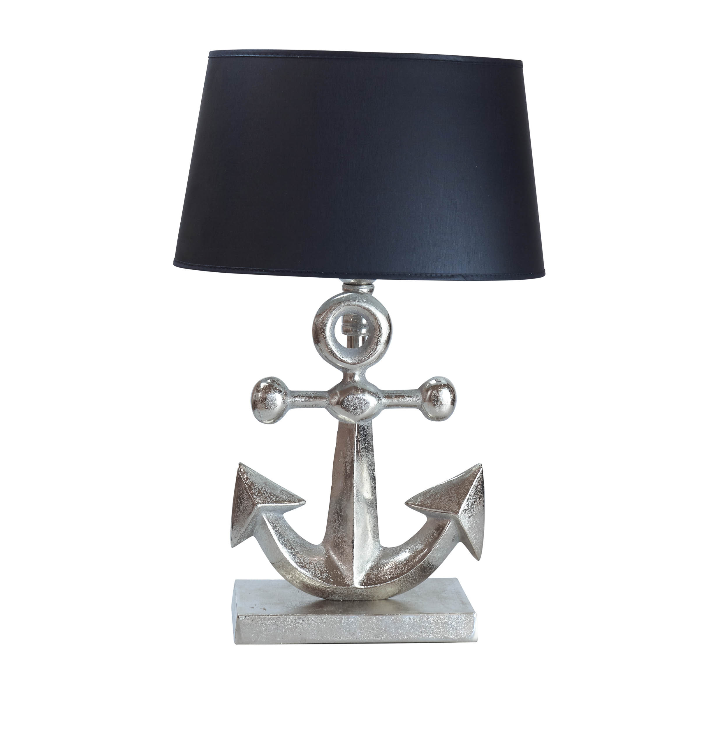 Lampenfuß Anker Alu Raw Nickel 25x13x43cm