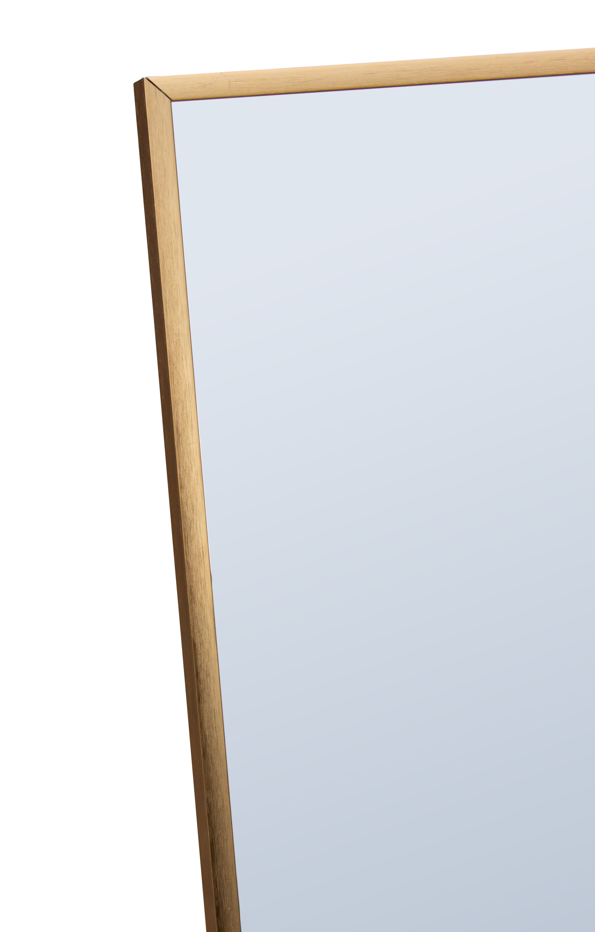 Wandspiegel Aluminium mit minimalistischem freistehenden Rahmen gold 140x40cm