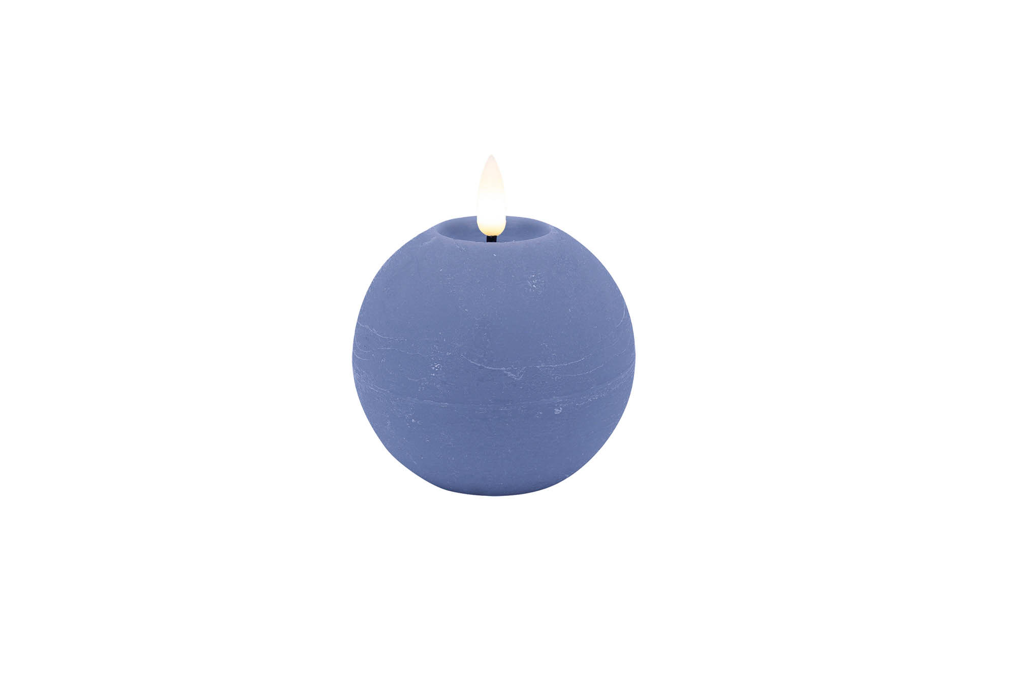 LED Kugelkerze blue rustic 8x7