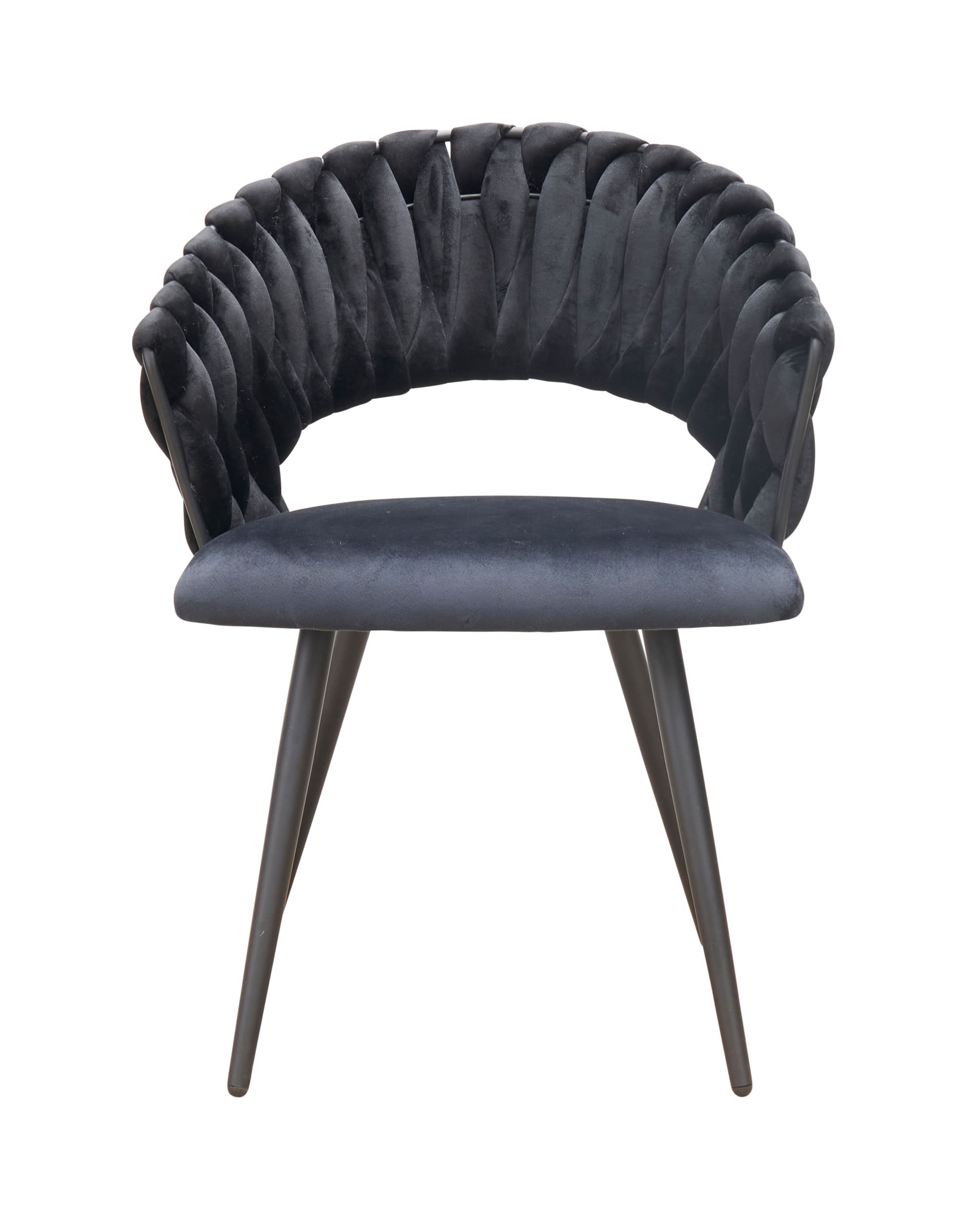 Stuhl Nancy Rückenlehne Velvet schwarz