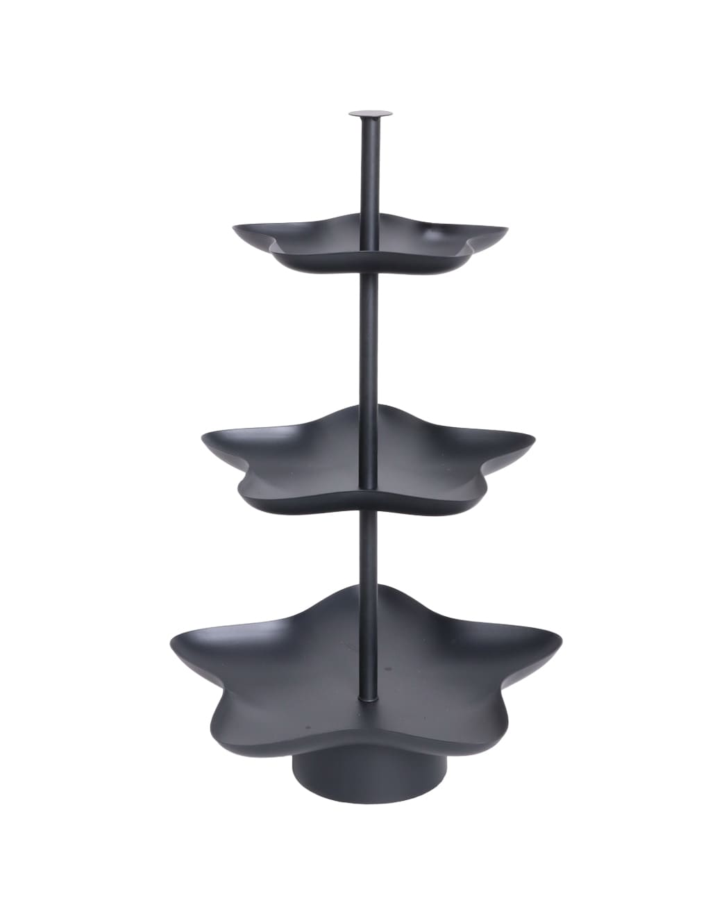 Etagere 3-stck Sternform schw 29x28x48